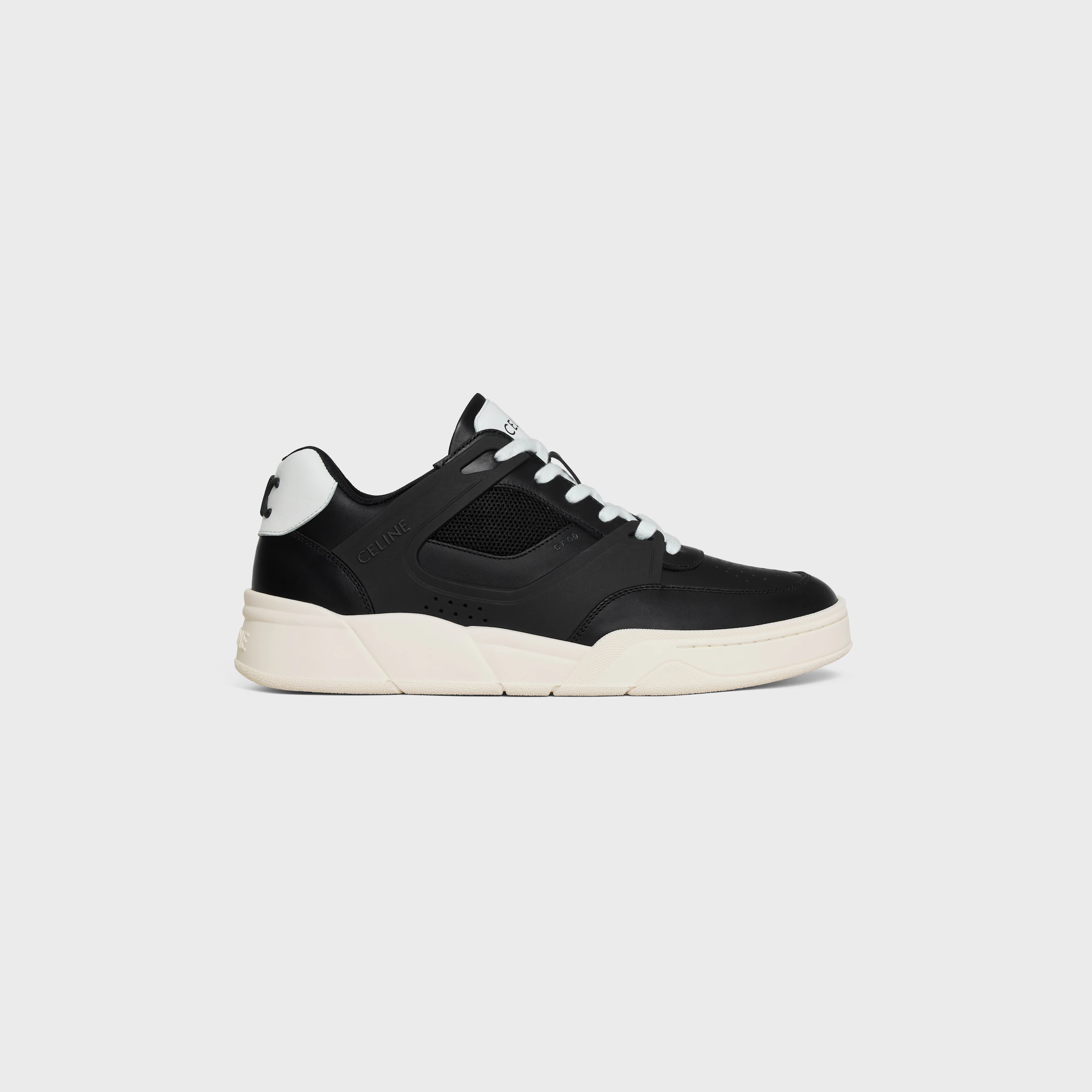 SNEAKER TRAINER CT-09 IN CALFSKIN AND MESH
