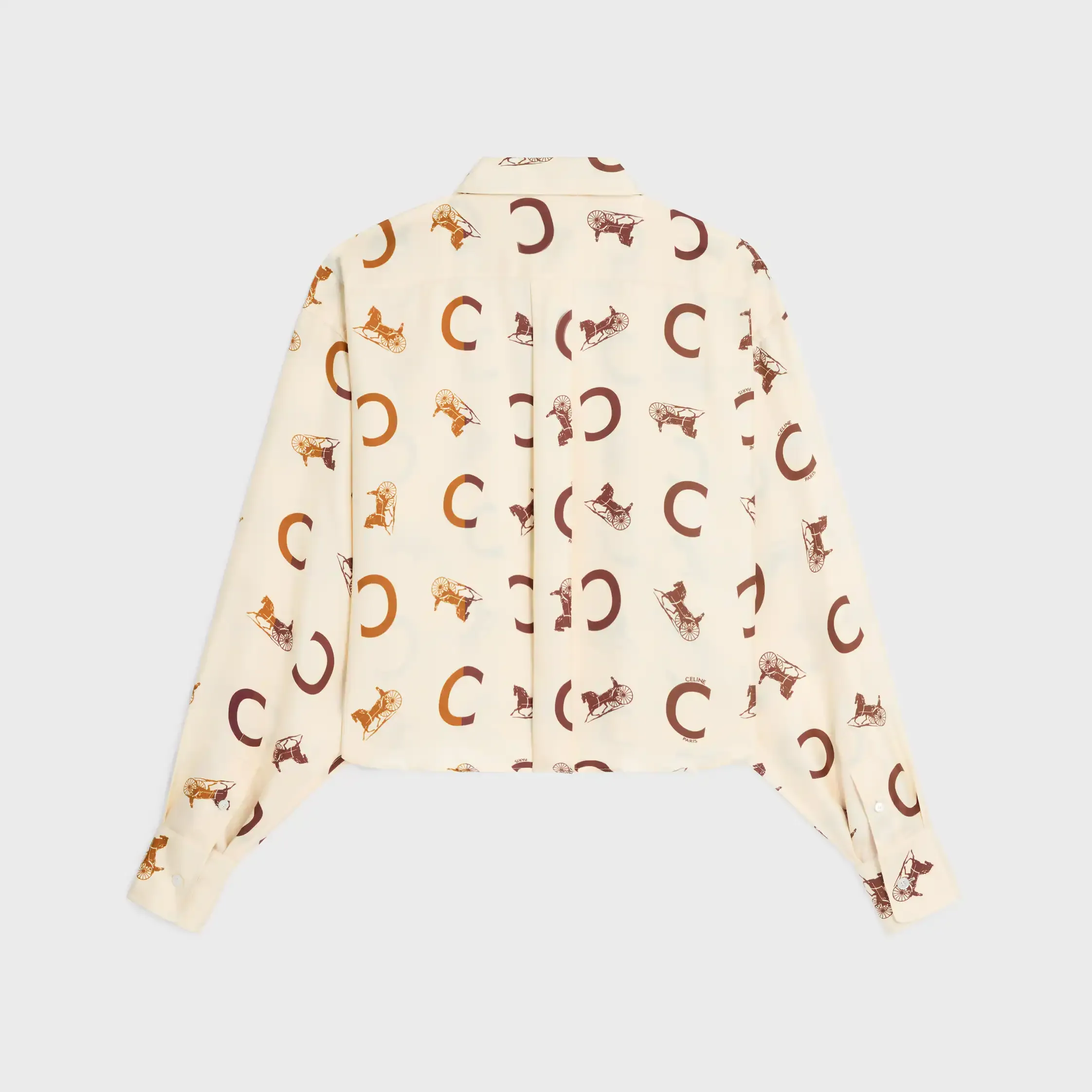 cropped shirt IN silk twill