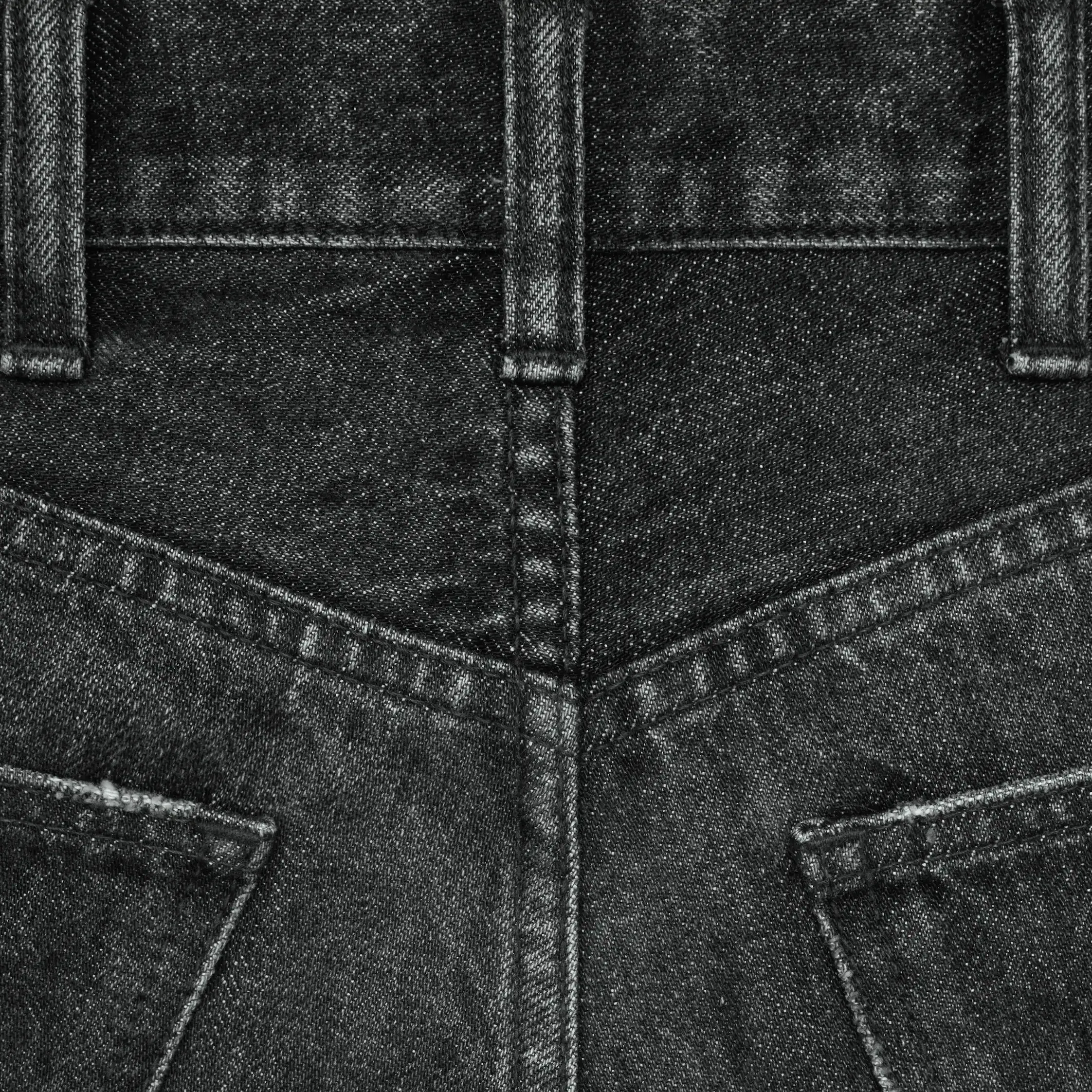 flared surf jeans in black ice rinse denim