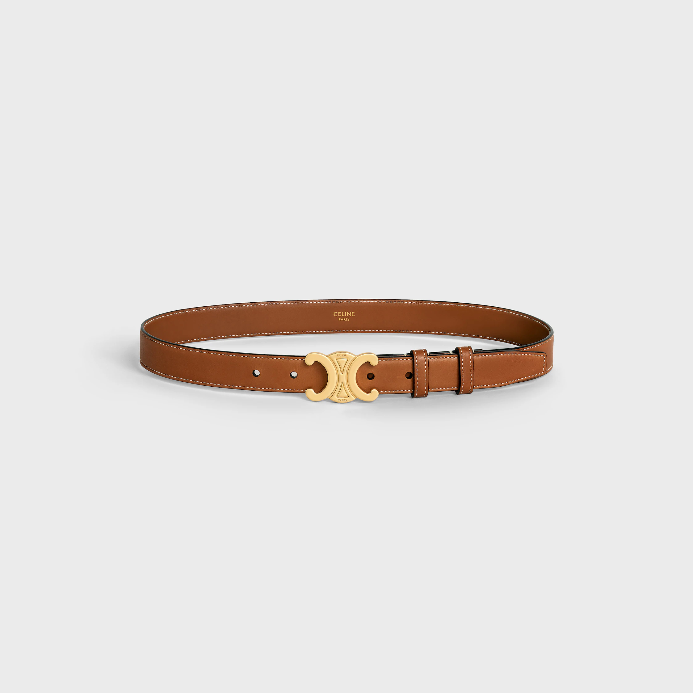 Triomphe Belt 25MM IN Natural Calfskin