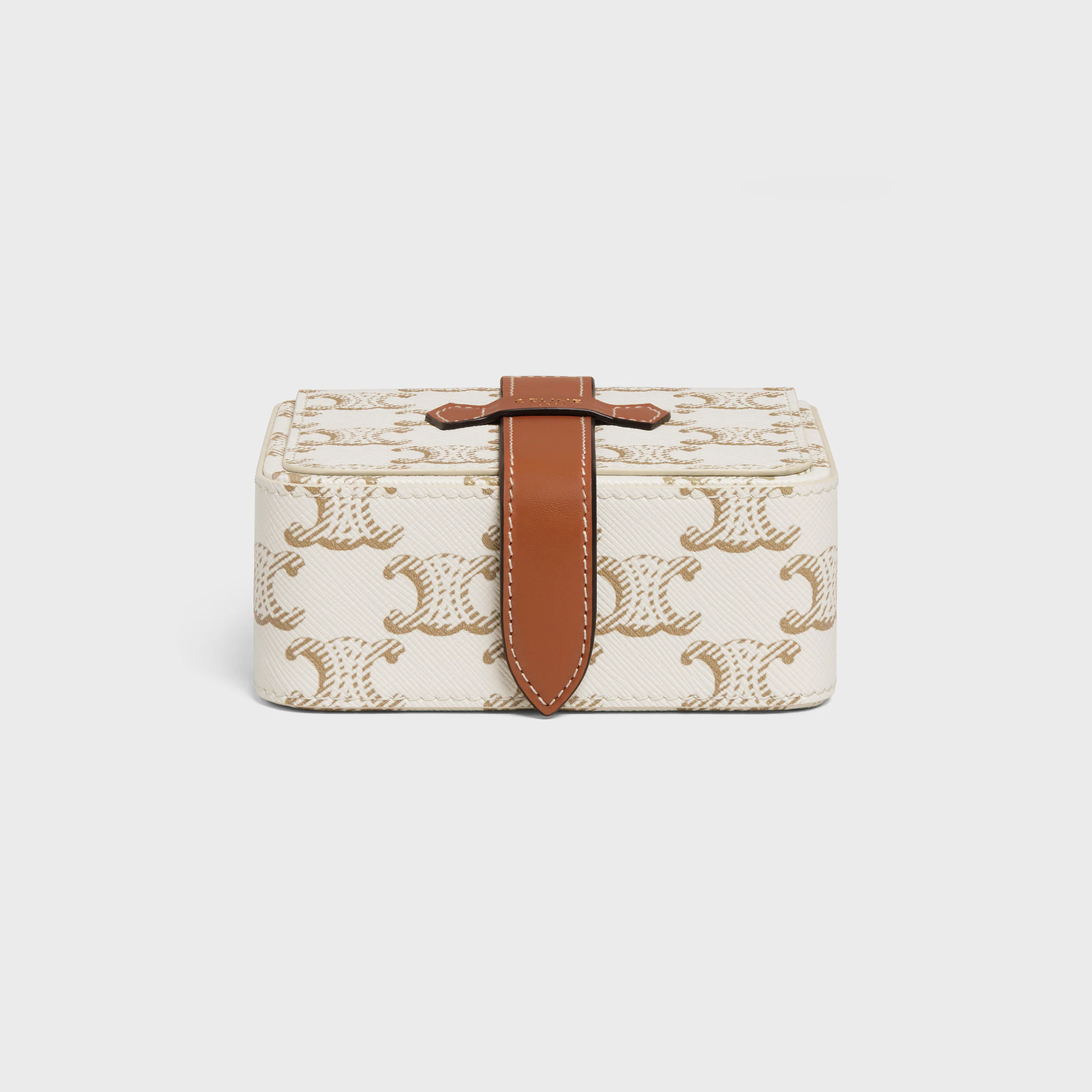 Small Jewels Case in Triomphe Canvas and Calfskin