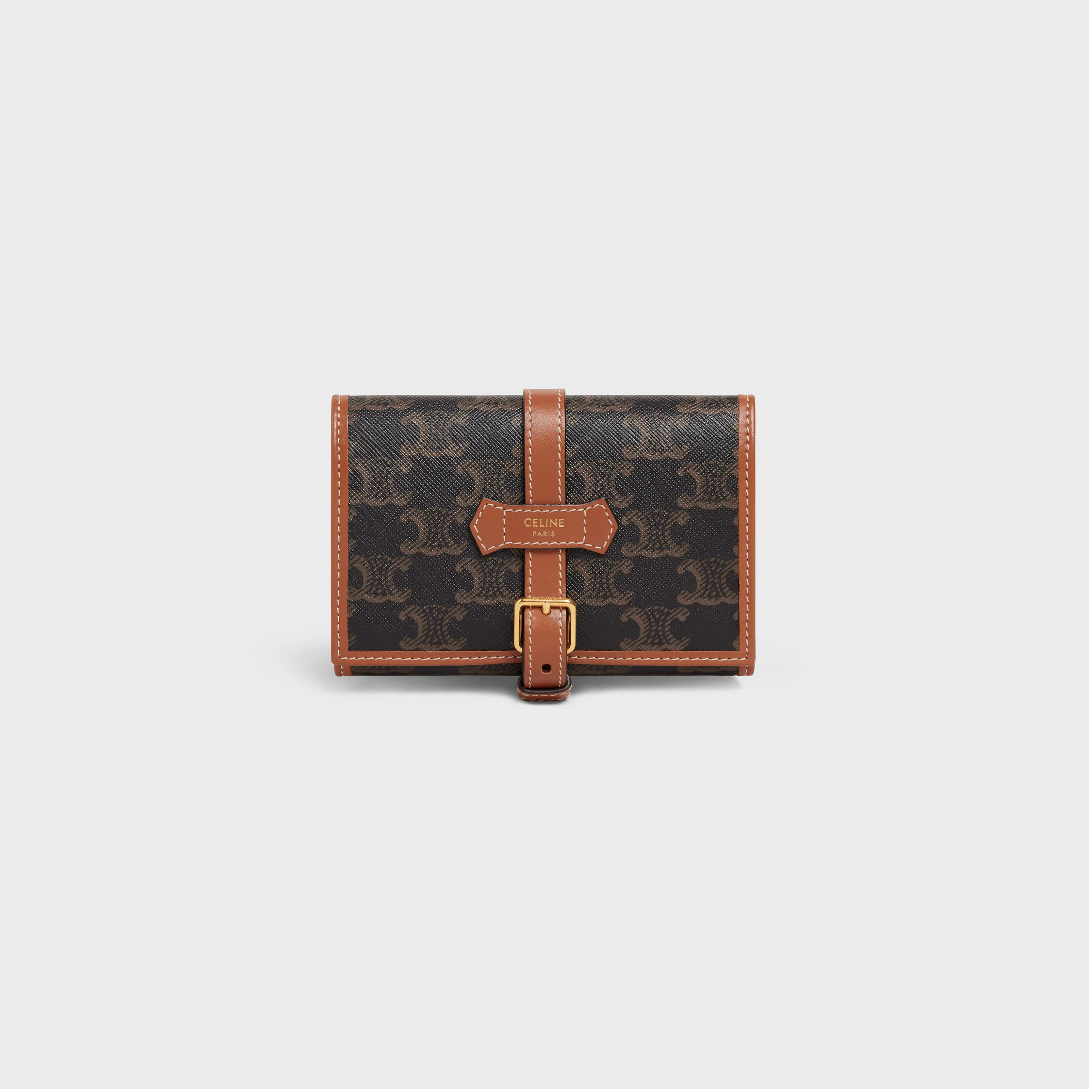 JEWELRY POUCH IN TRIOMPHE CANVAS AND CALFSKIN