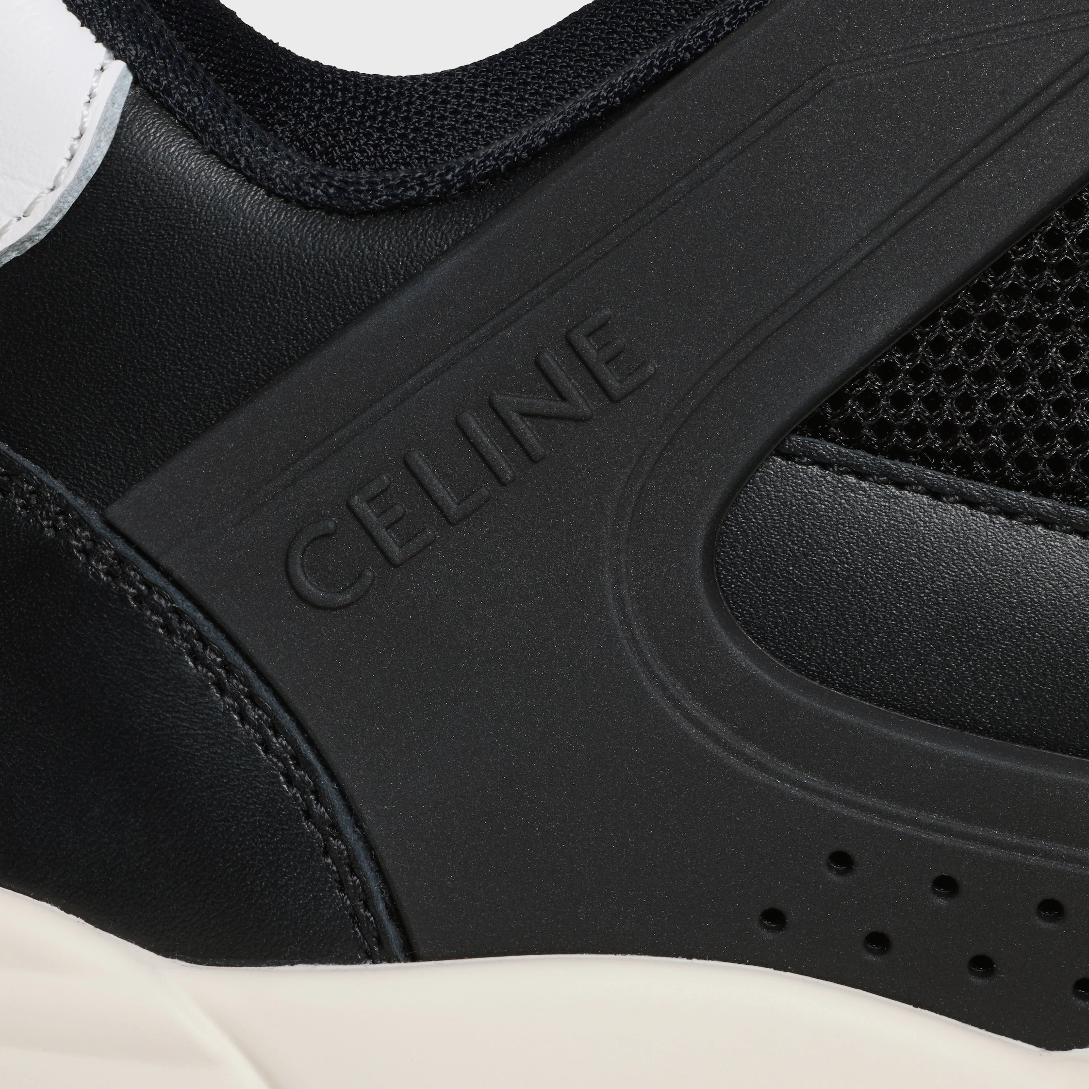 SNEAKER TRAINER CT-09 IN CALFSKIN AND MESH