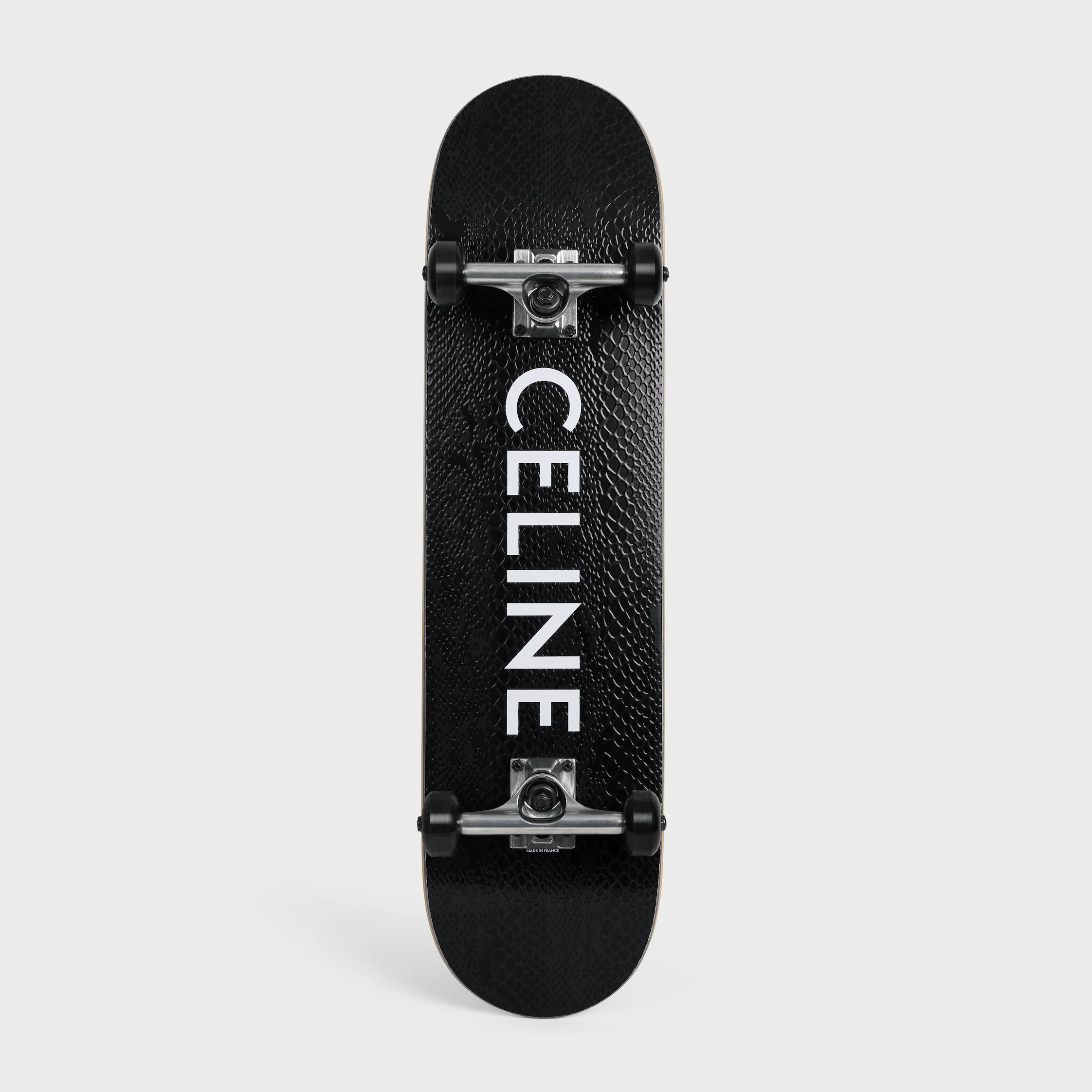 SKATEBOARD IN TEXTURED SNAKE AND CELINE PRINT