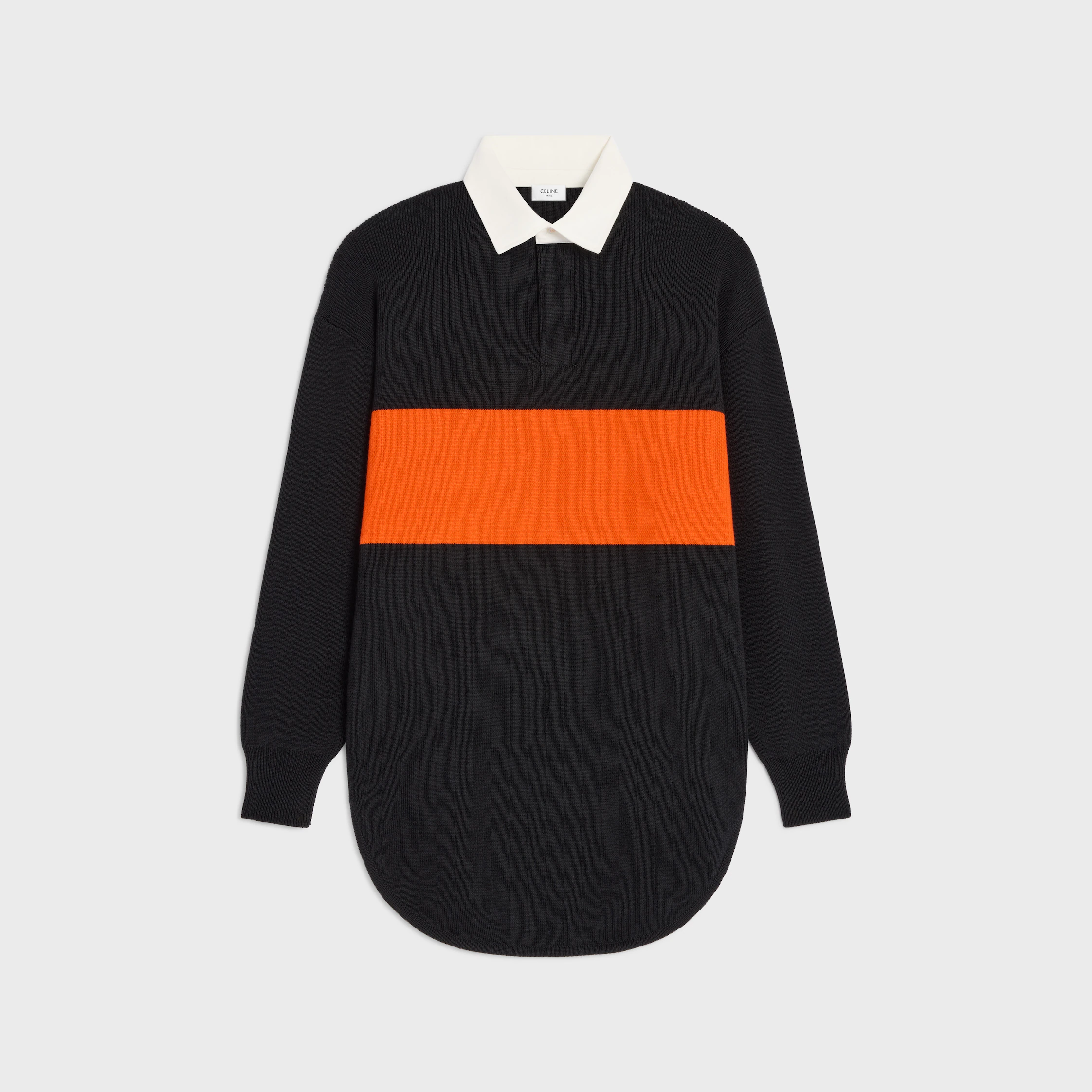 oversized polo sweater IN wool