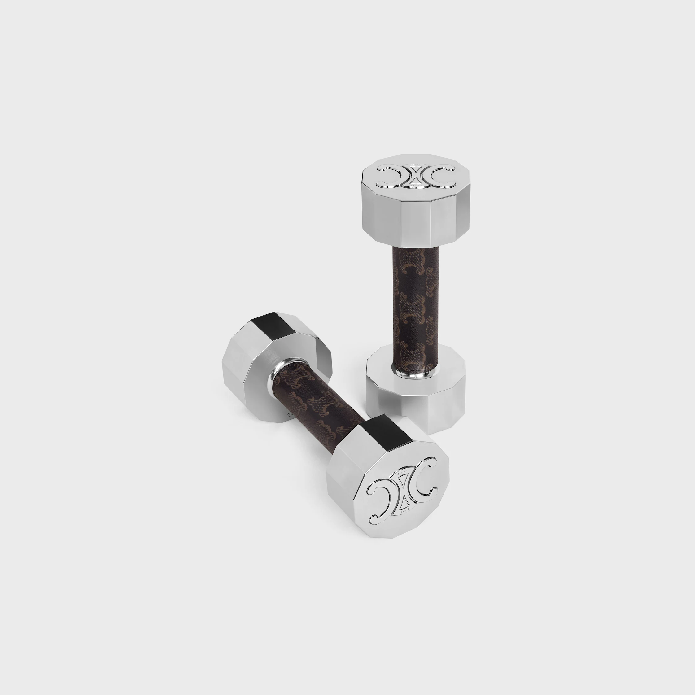 DUMBBELLS 2KG IN STEEL AND TRIOMPHE CANVAS