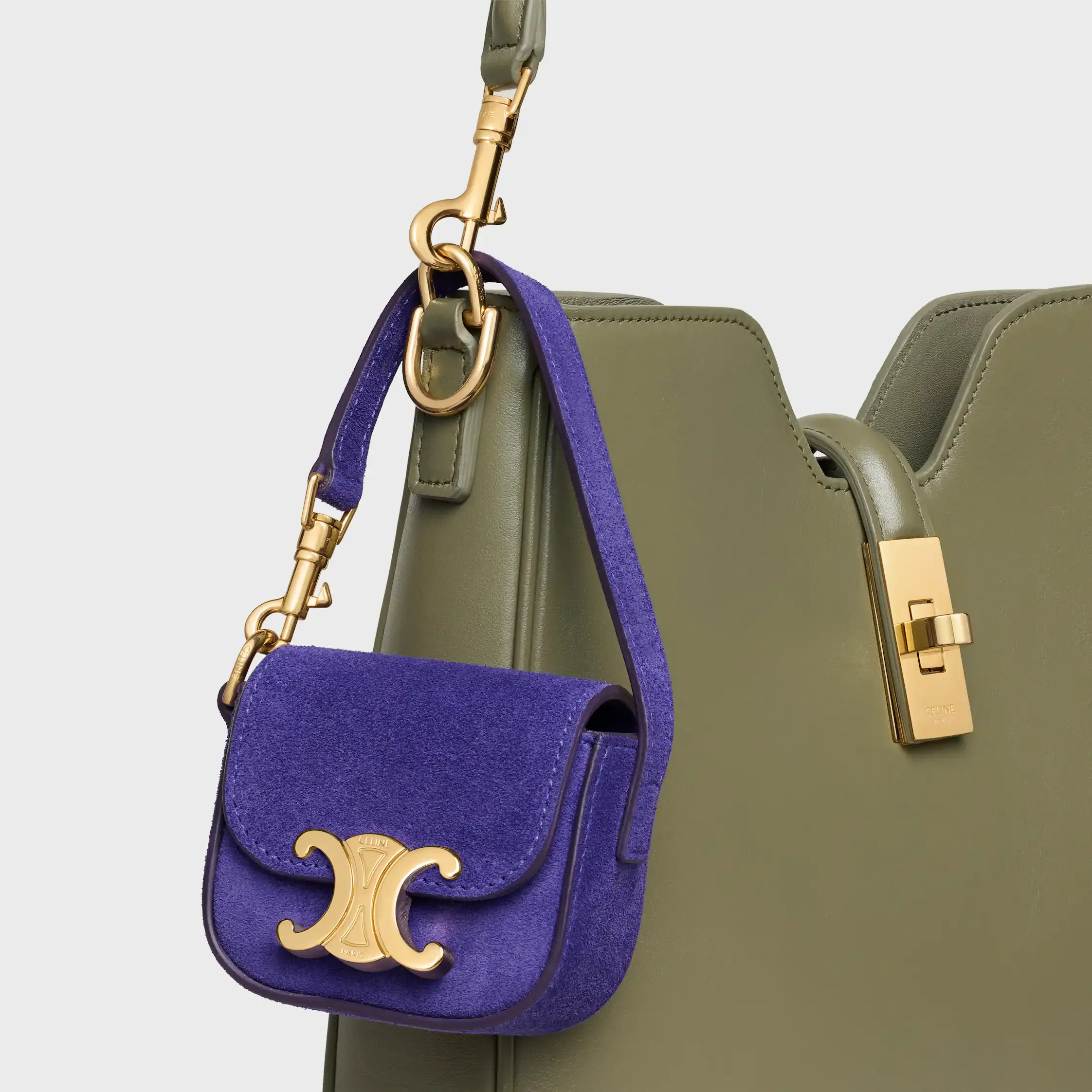 MICRO CLAUDE IN SUEDE CALFSKIN