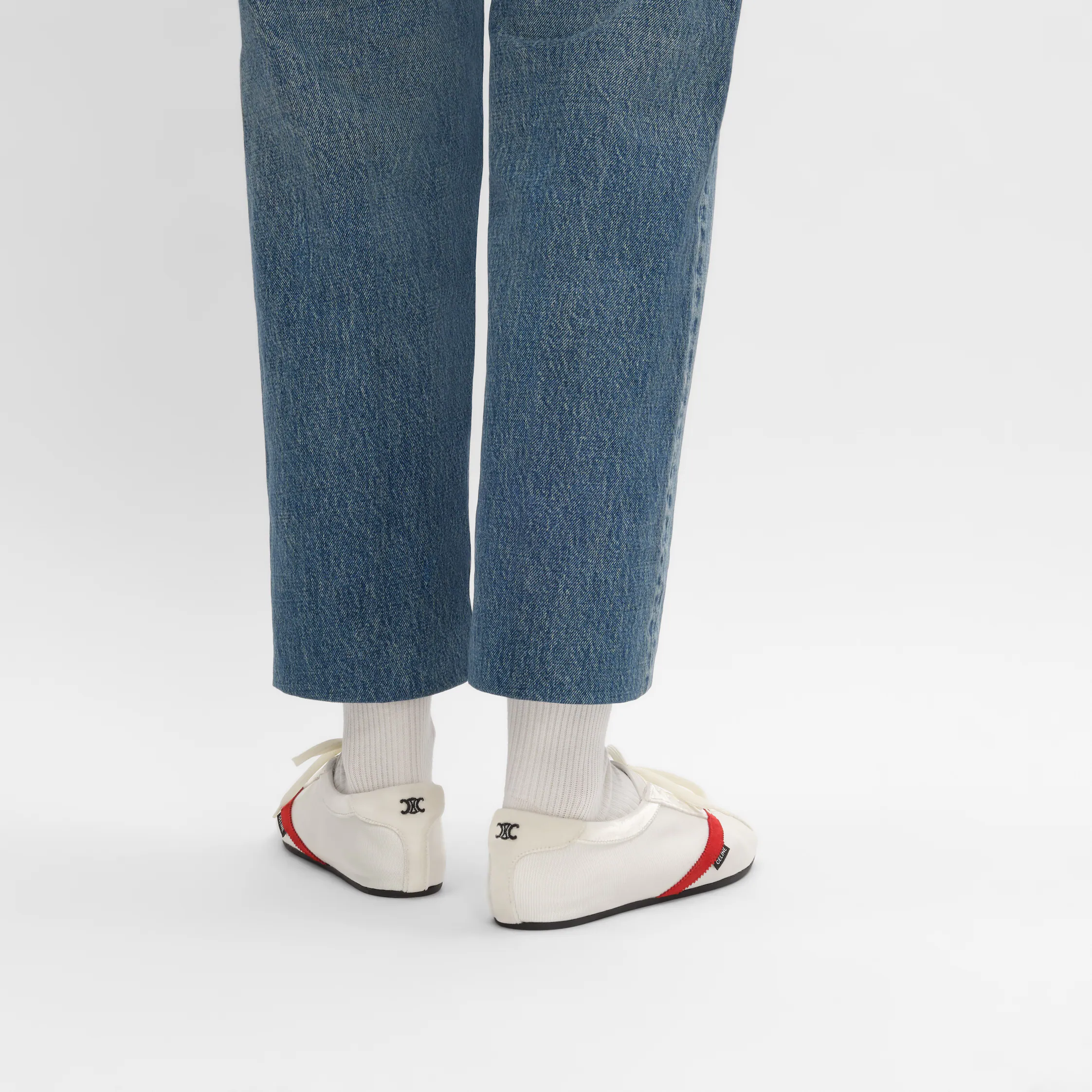 THE FLAT SNEAKER IN GROS GRAIN, VELVET, SUEDE GOATSKIN AND LAMBSKIN