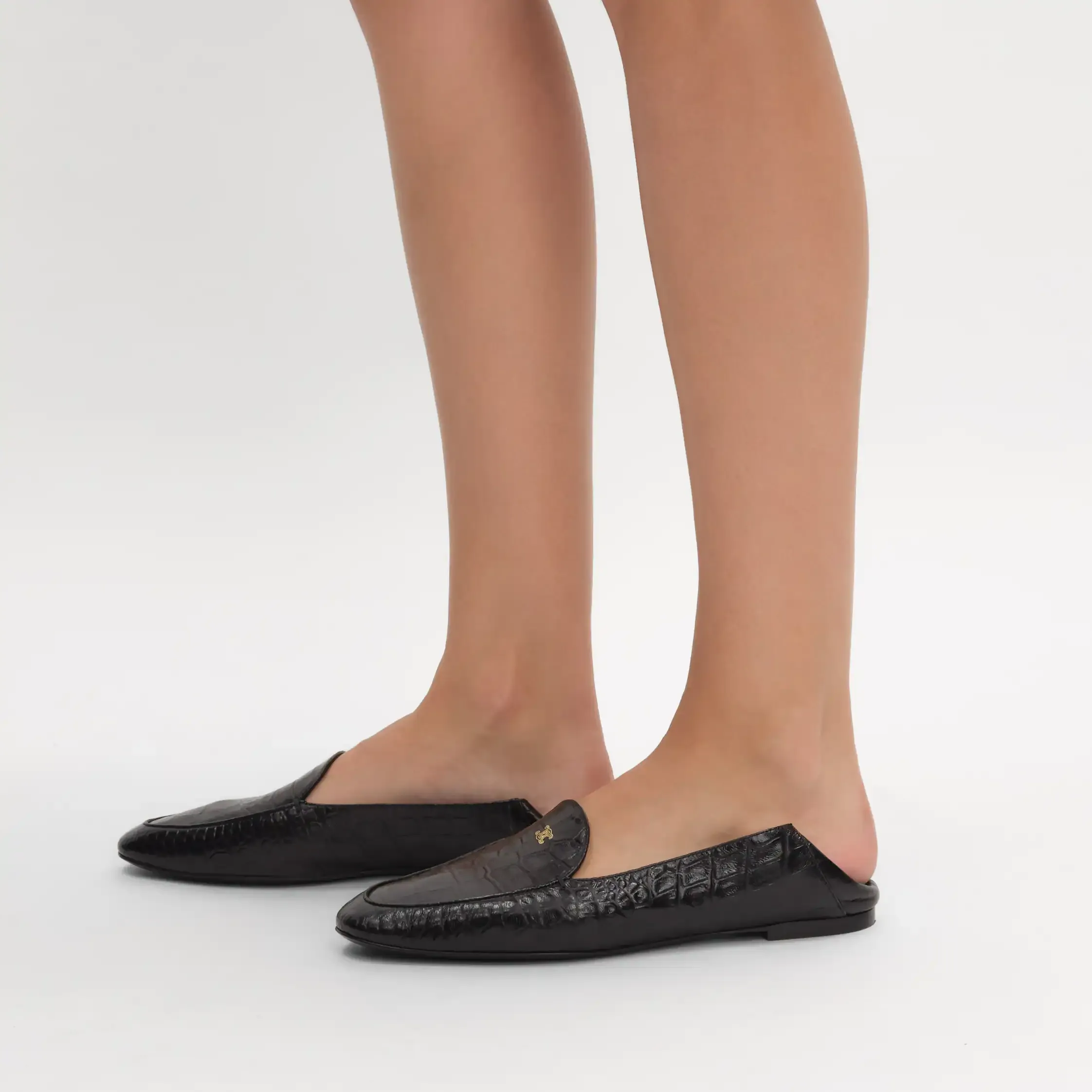 AURA LOAFER IN CROCODILE STAMPED LAMBSKIN