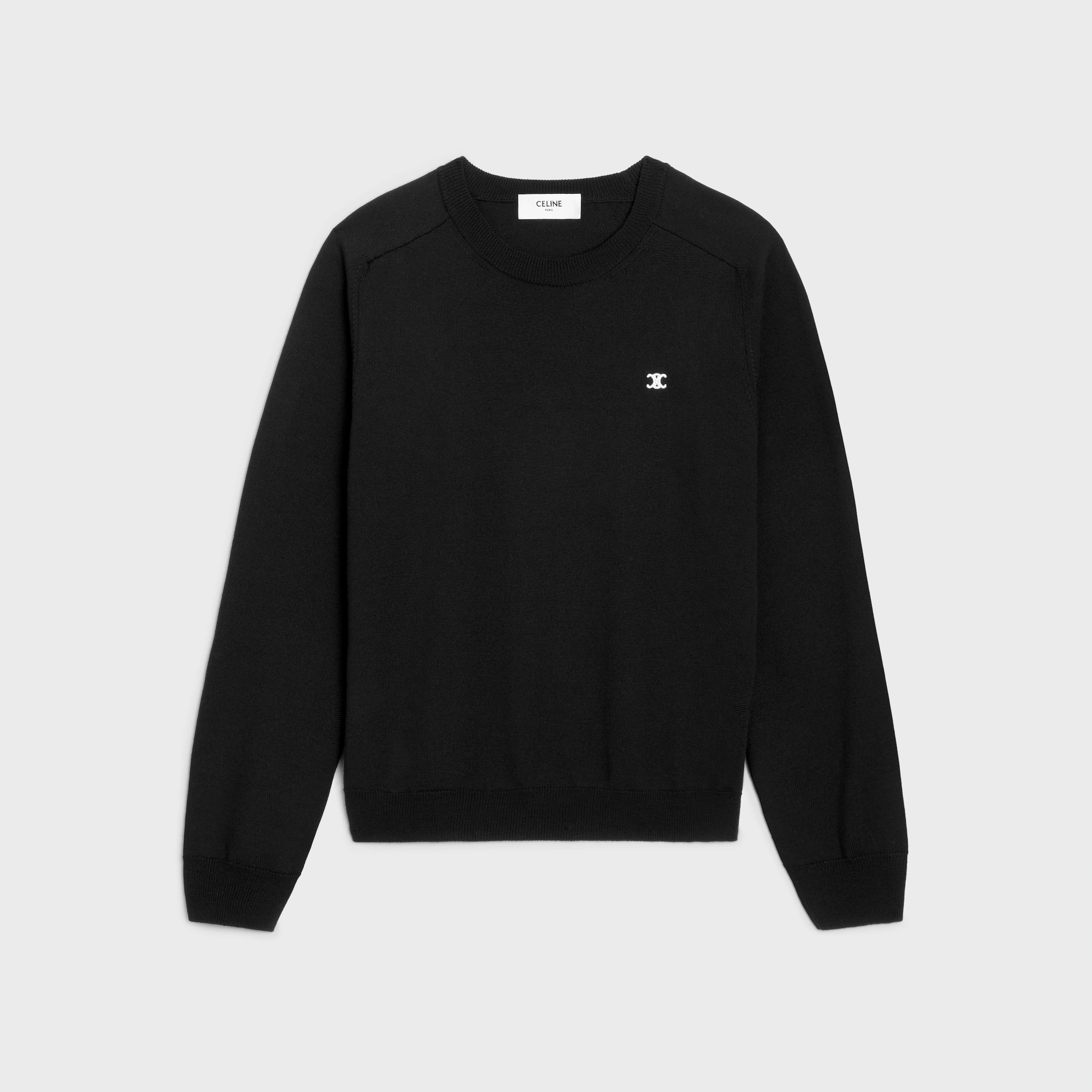 triomphe crew neck sweater in wool
