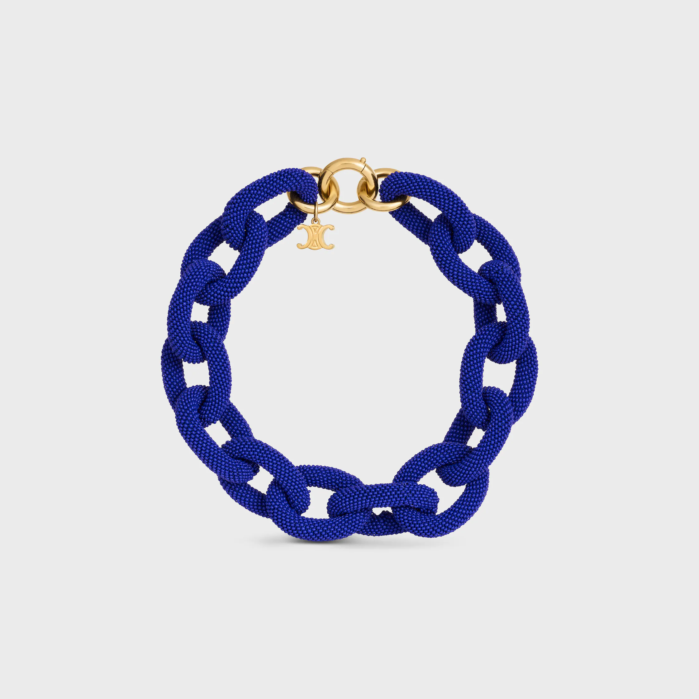 été Celine Links Necklace in Beads and Brass with Gold Finish