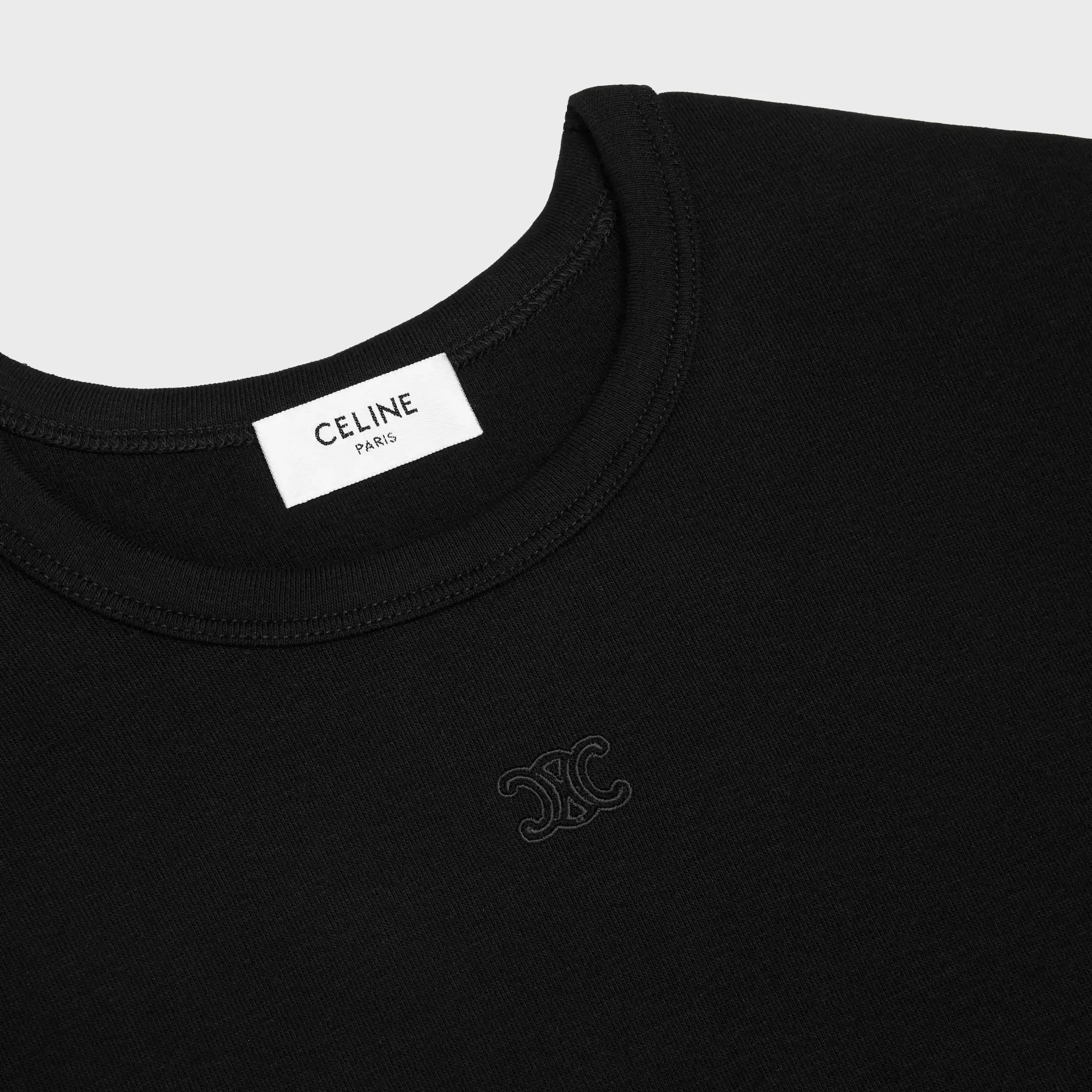 triomphe long-sleeved t-shirt IN RIBBED COTTON JERSEY