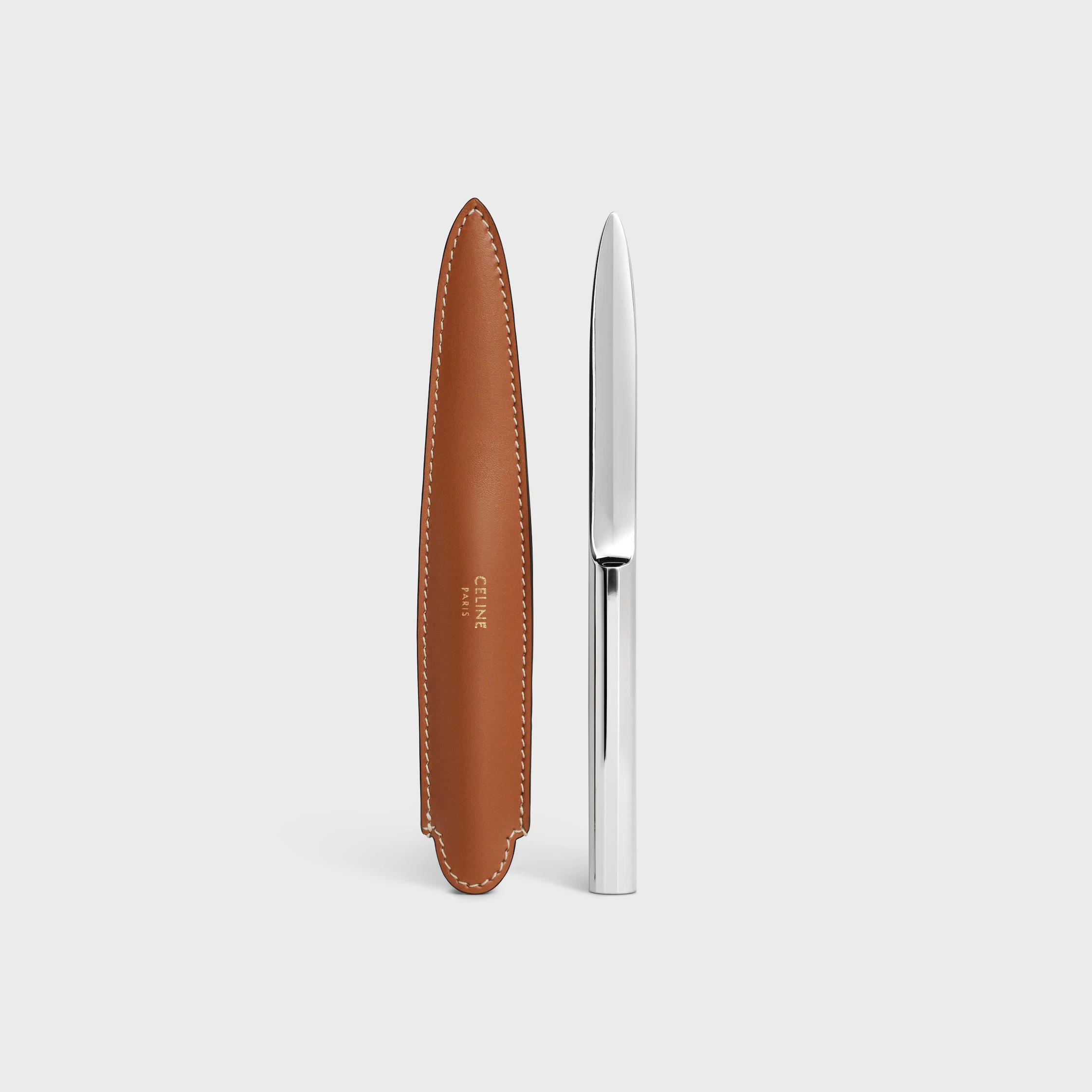 Letter Opener in Steel and calfskin CASE