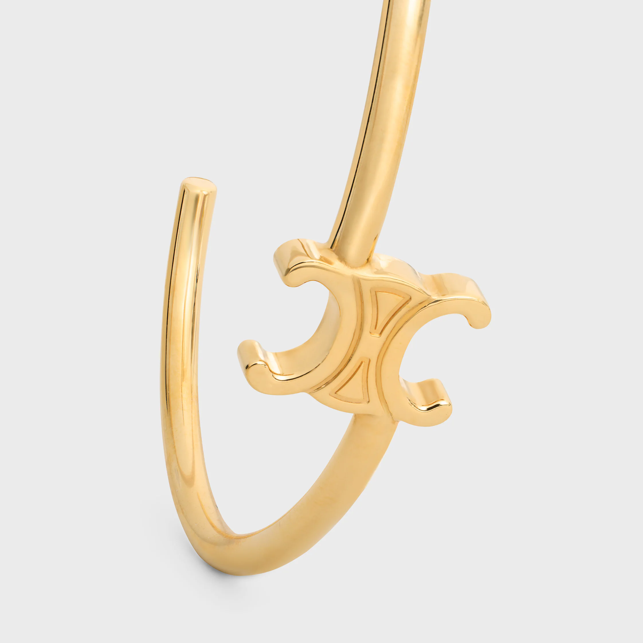 Triomphe Asymmetric Cuff in Brass with Gold Finish
