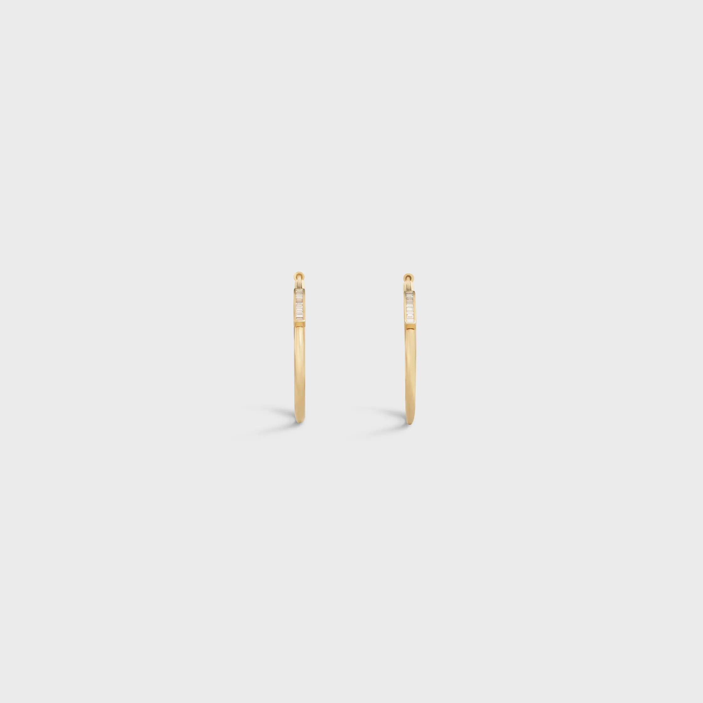 Systeme Large Hoops in Yellow Gold and Diamonds