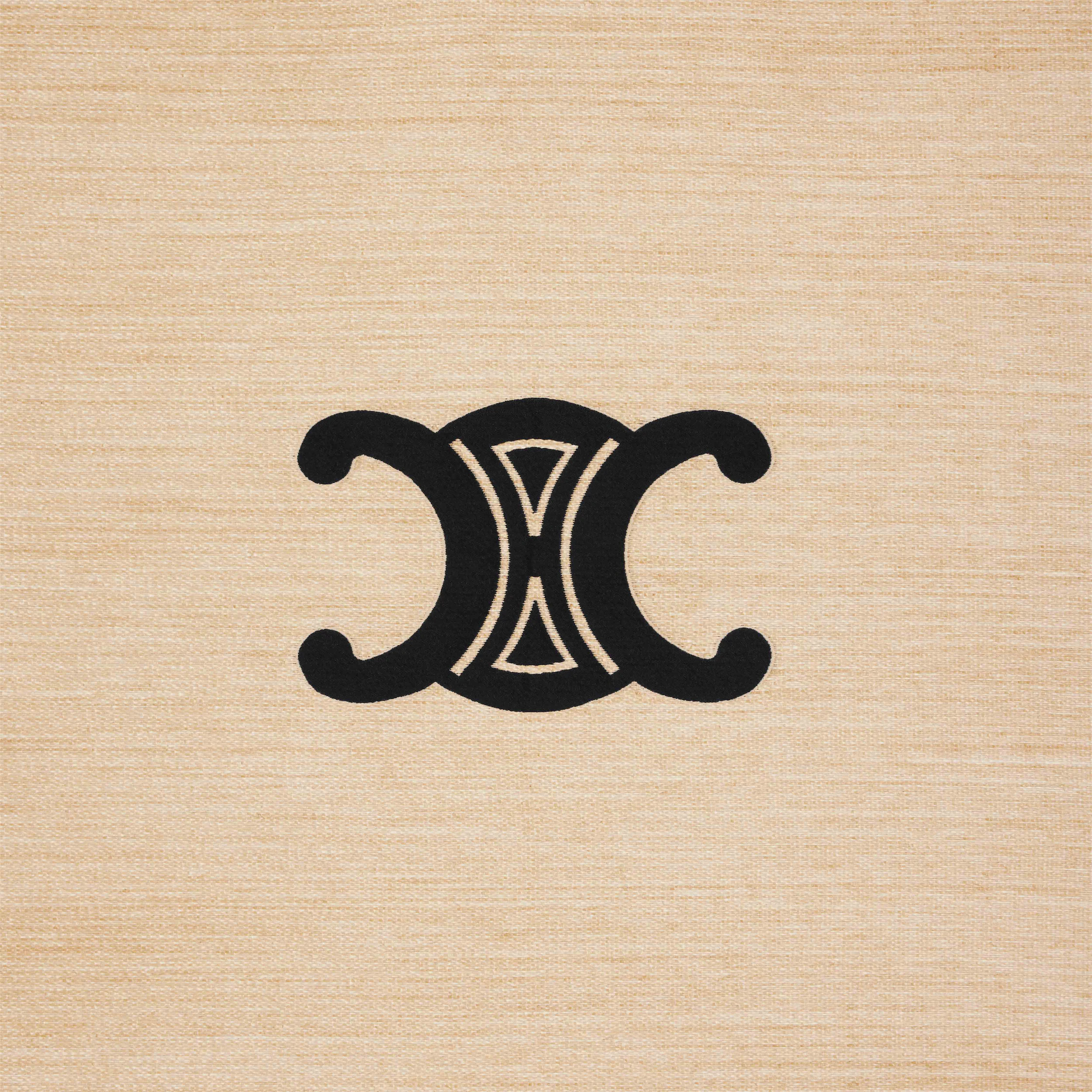 Beach mat and beach mat holder in calfskin