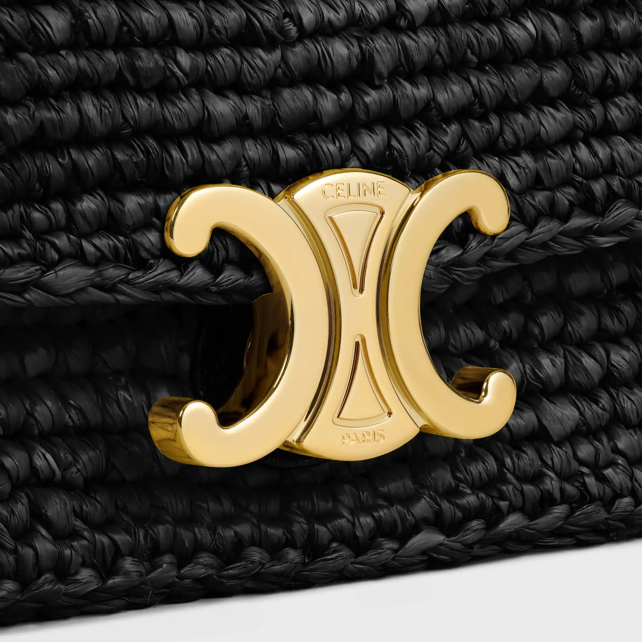 LITTLE HALFMOON SOFT TRIOMPHE IN Raffia and lambskin