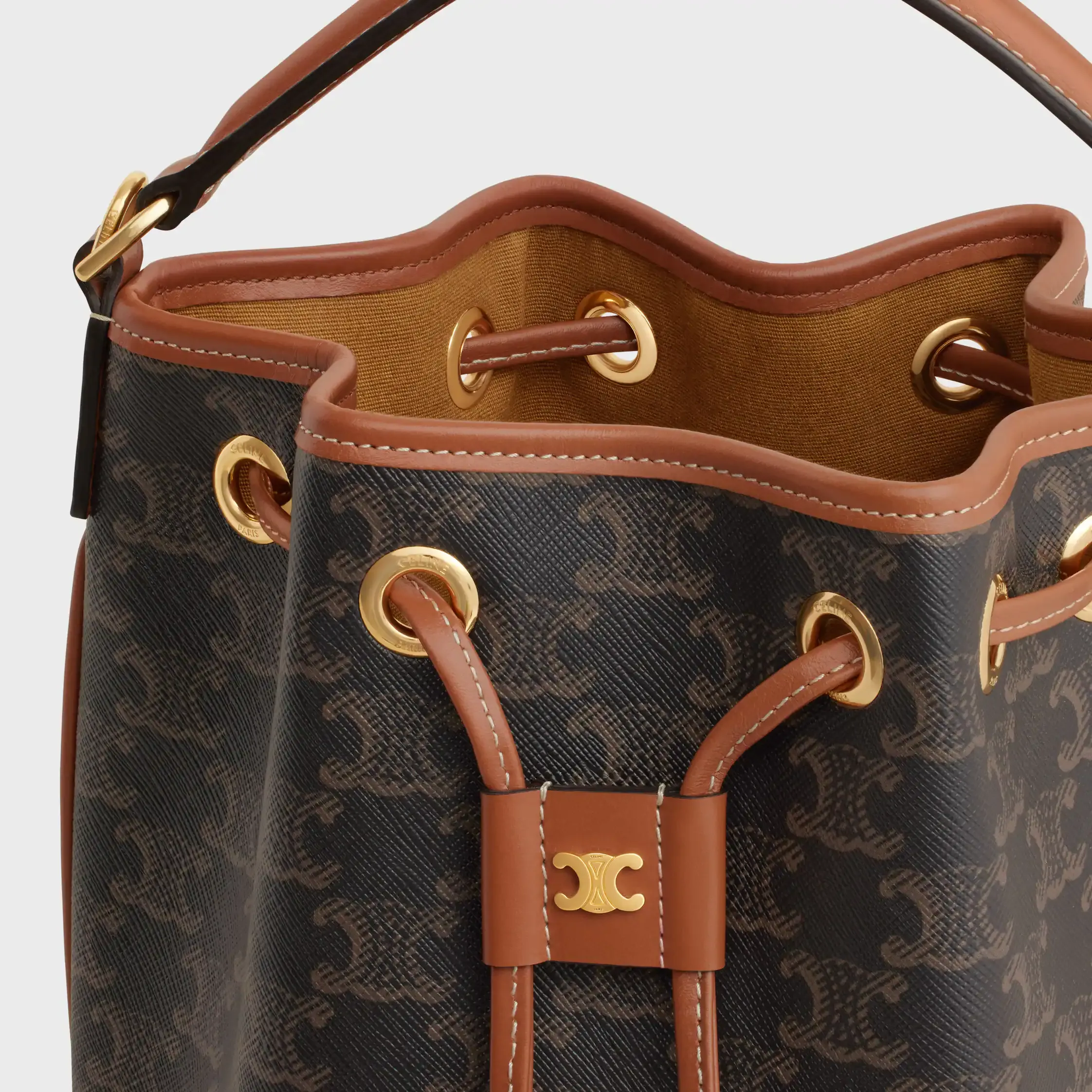 CLARA BAG IN TRIOMPHE CANVAS AND CALFSKIN