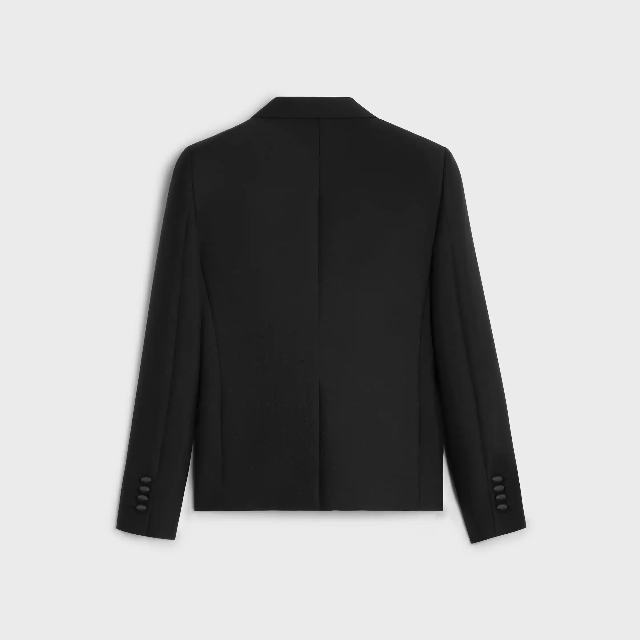 short tux jacket in wool and mohair