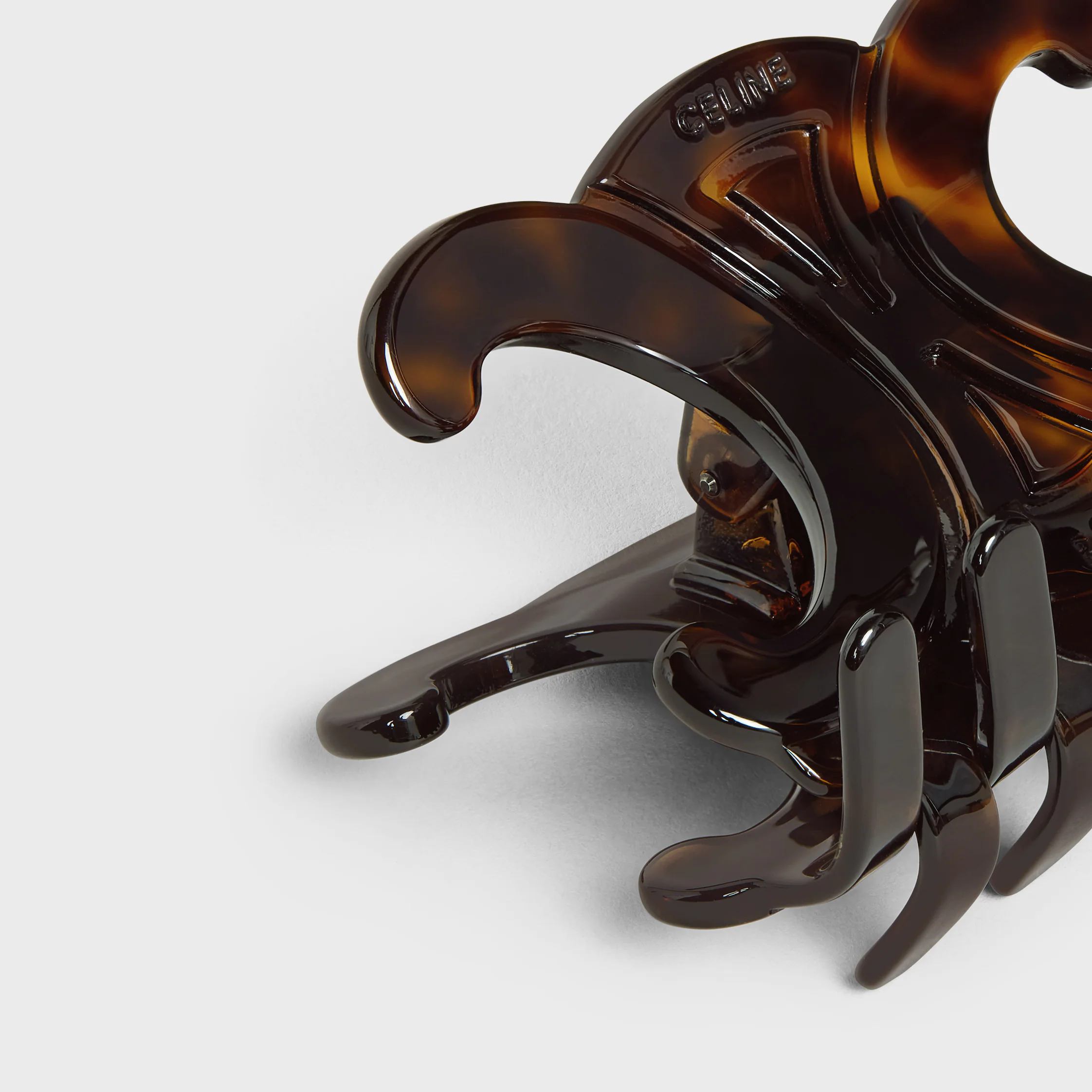 Celine Large Hair Claw in Acetate