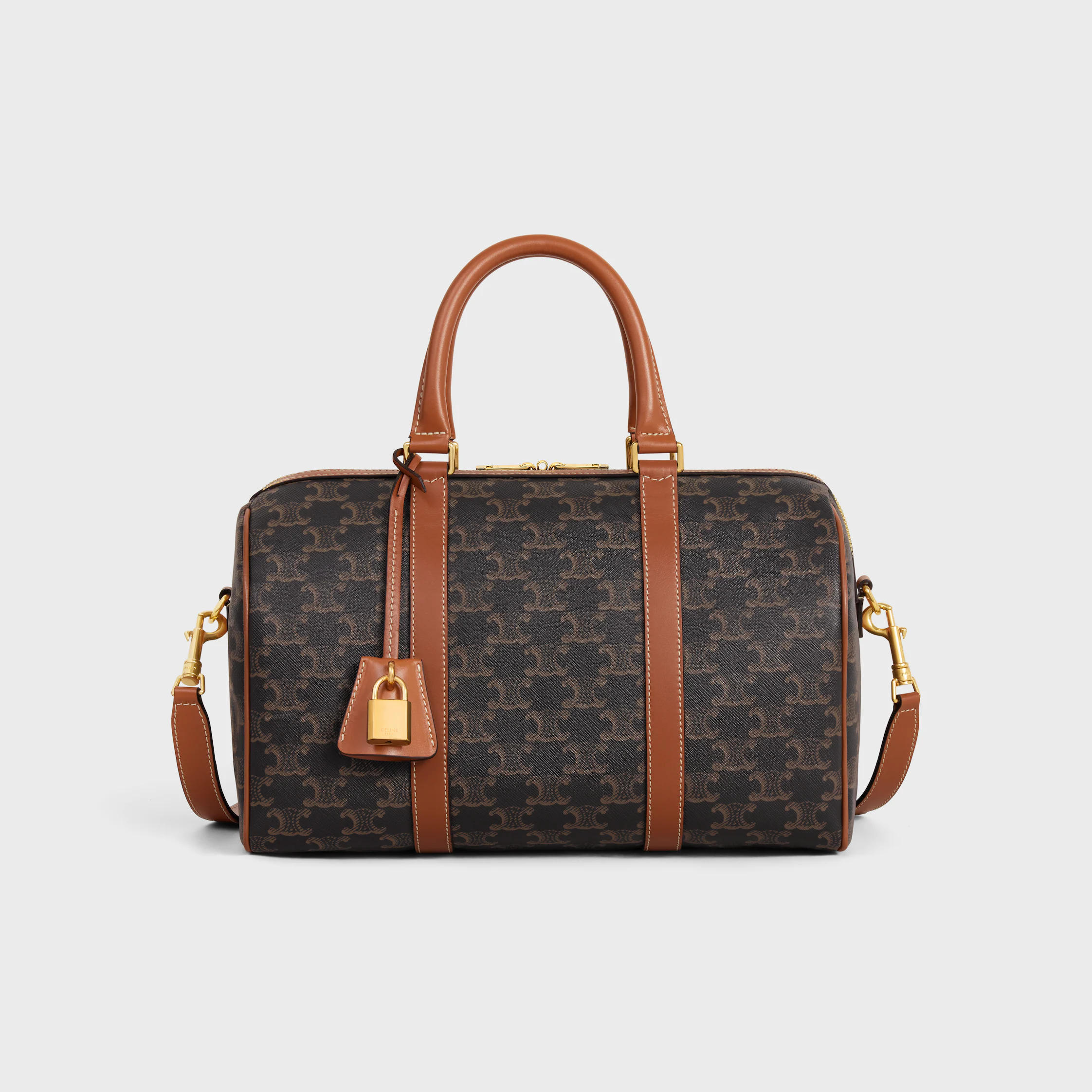 Large Boston IN Triomphe Canvas and calfskin