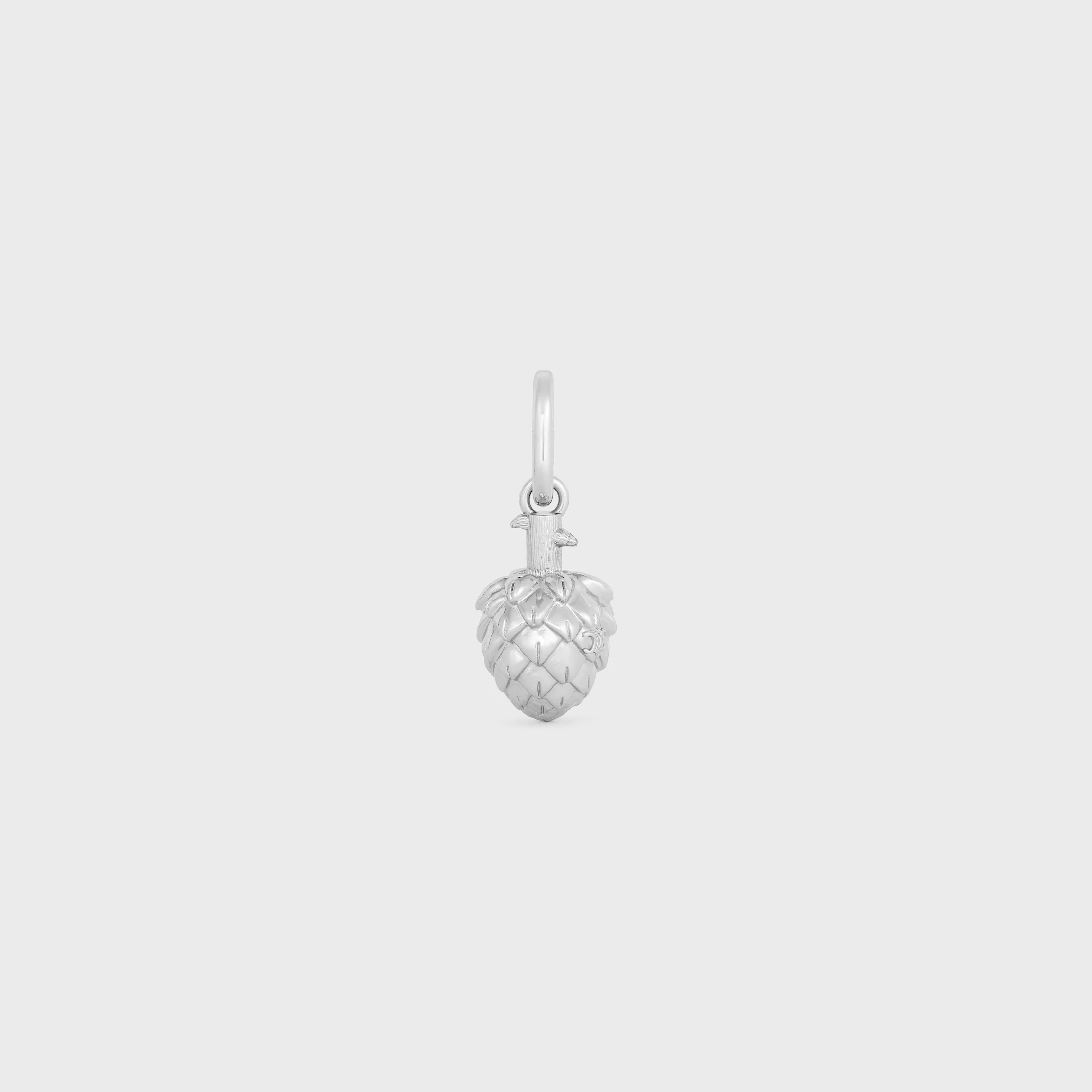 CHARMS ARTICHOKE IN BRASS WITH RHODIUM FINISH
