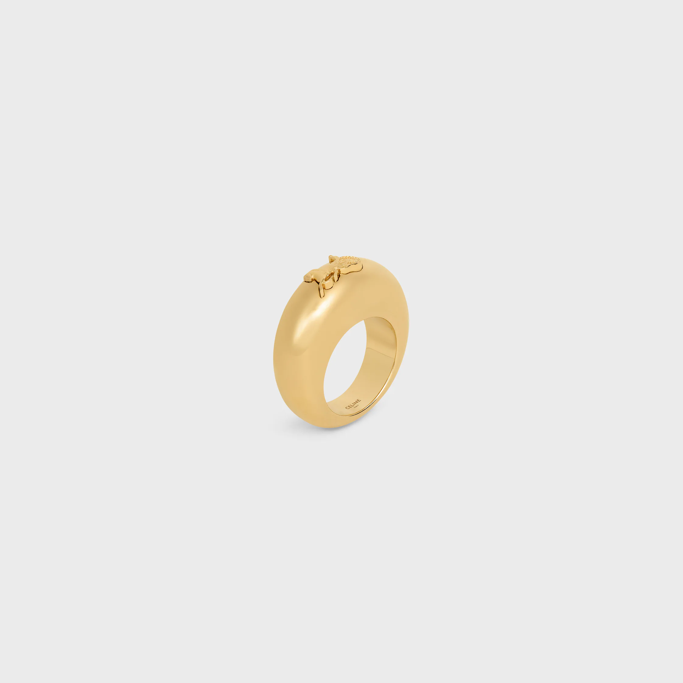 Celine Sulky Ring in Brass with Gold Finish
