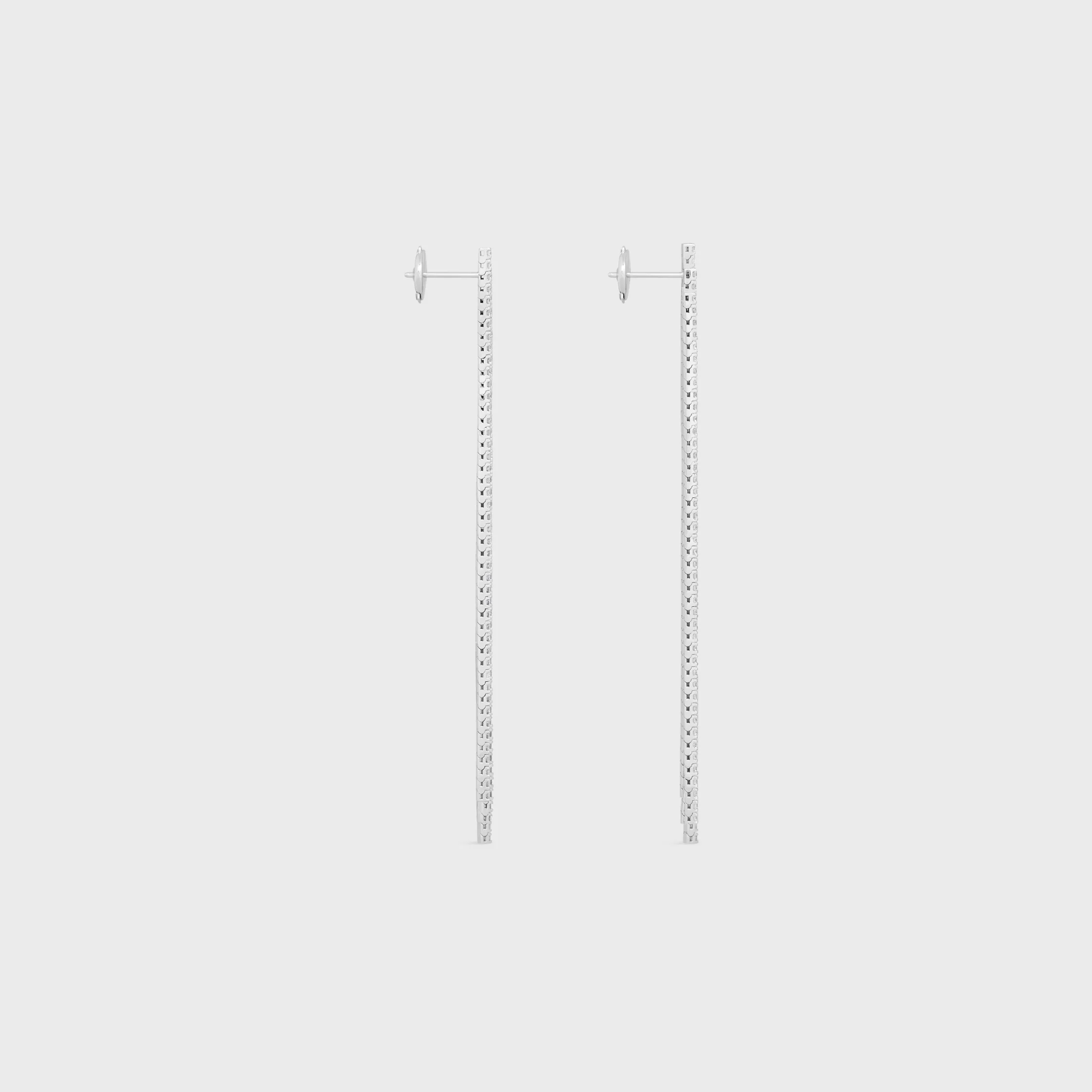 Tennis Cocktail Earrings in White Gold and Diamonds