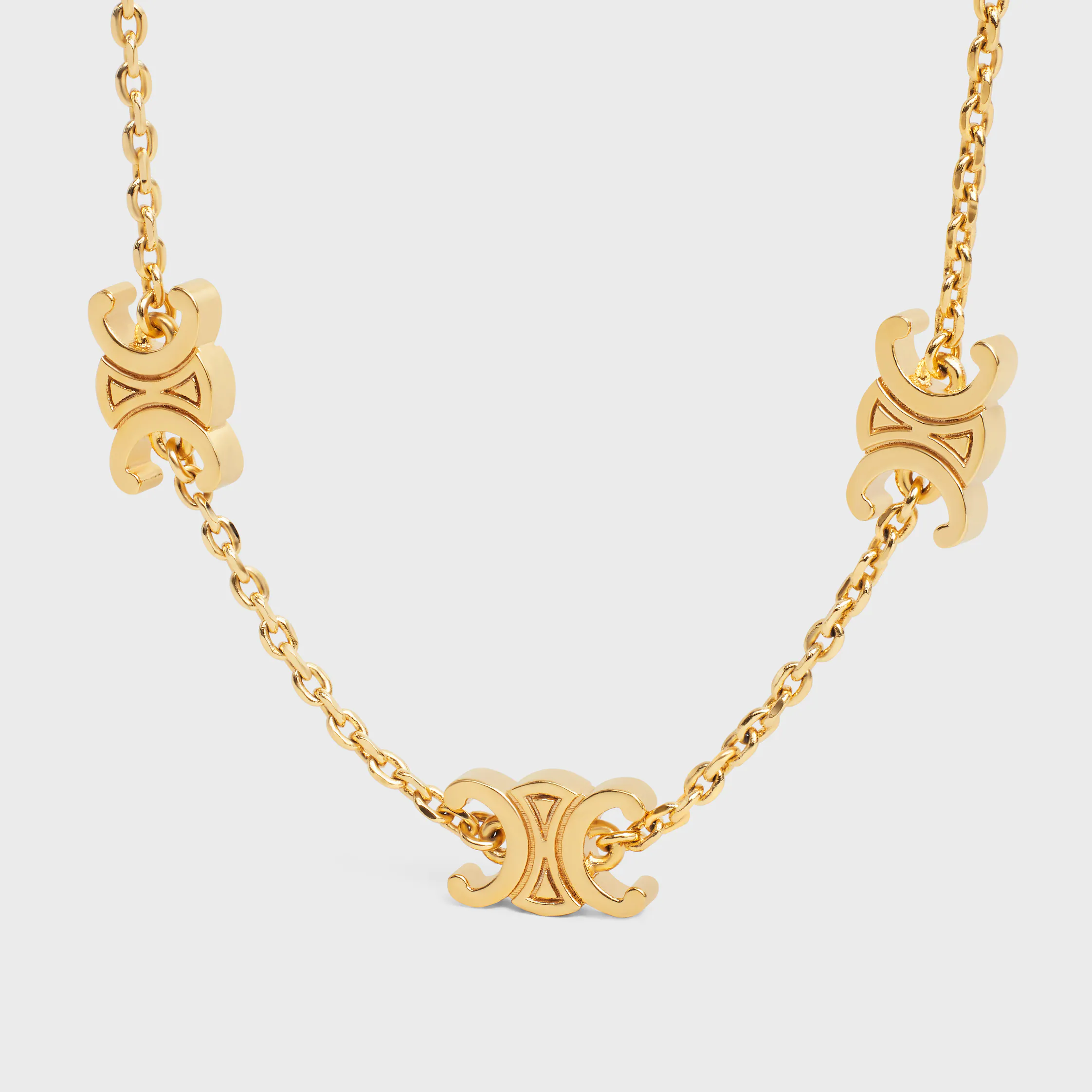 Triomphe Mini Triomphe Bracelet in Brass with Gold Finish