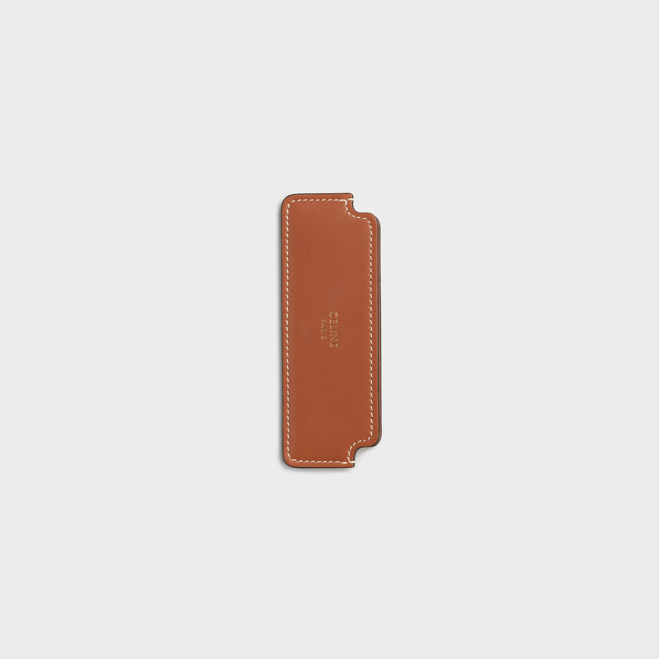 Moustache Comb WITH CASE in Natural Calfskin