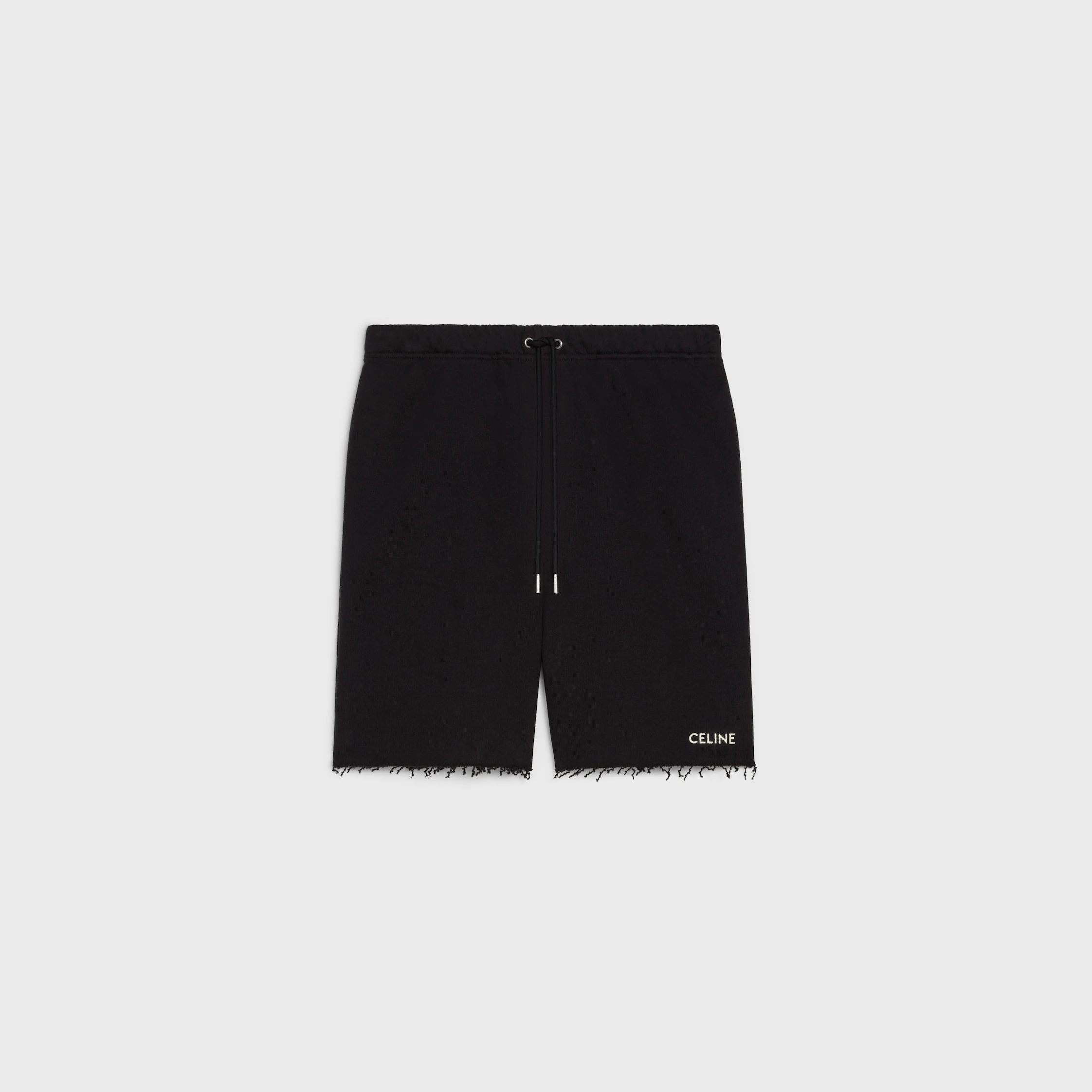 celine shorts in cotton fleece