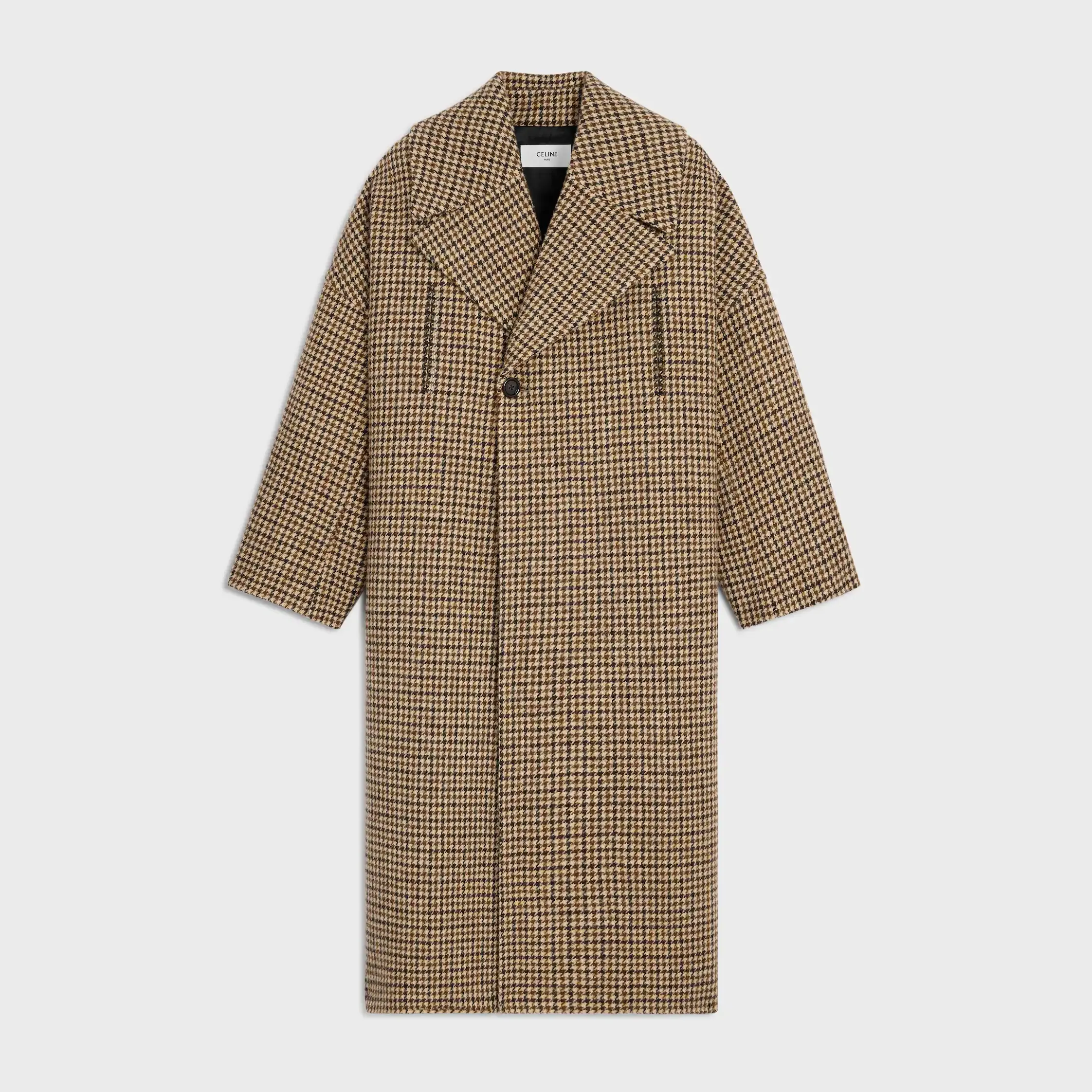 coat IN houndstooth wool