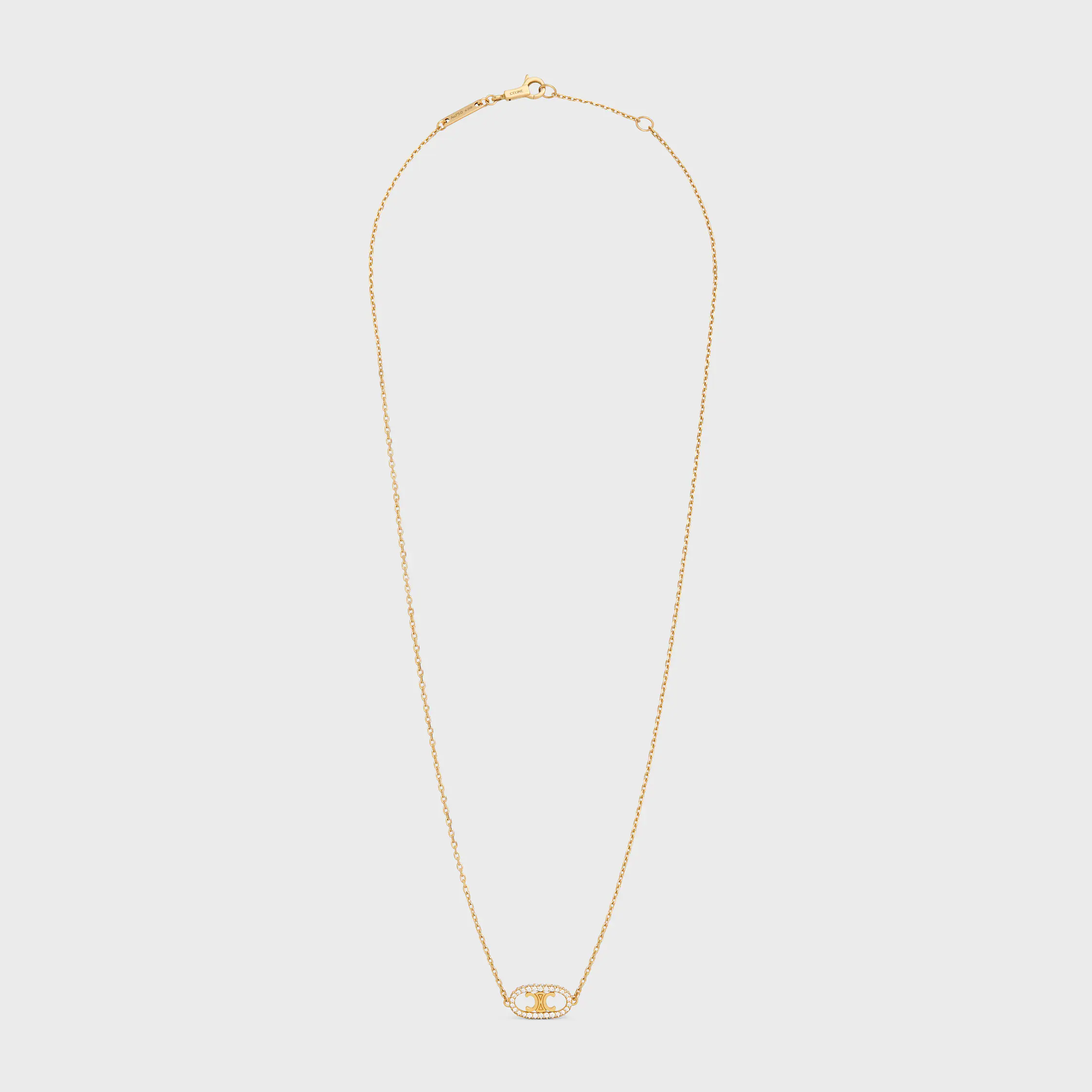 Maillon Triomphe Necklace in Yellow Gold and Diamonds