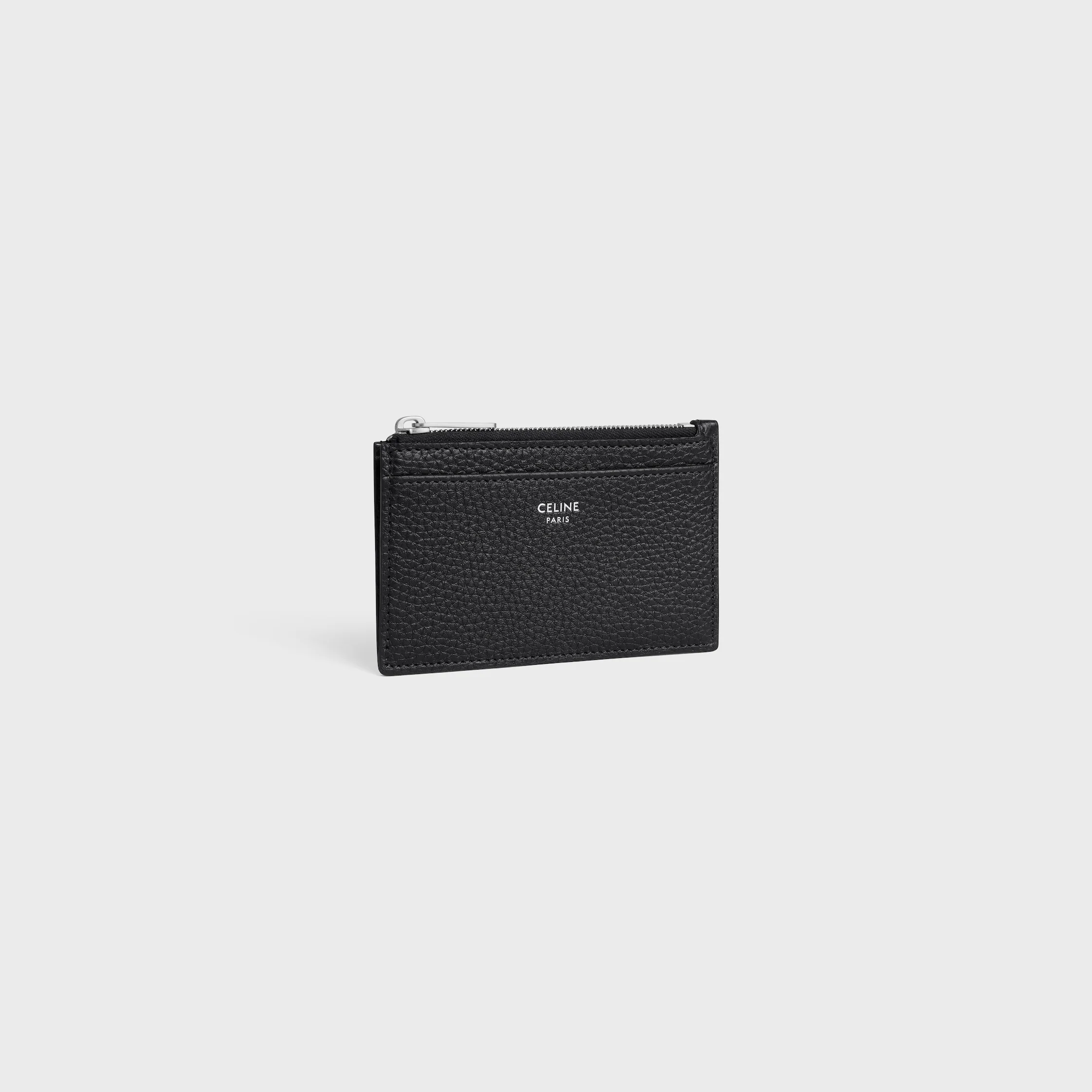 Zipped Card Holder IN GRAINED CALFSKIN