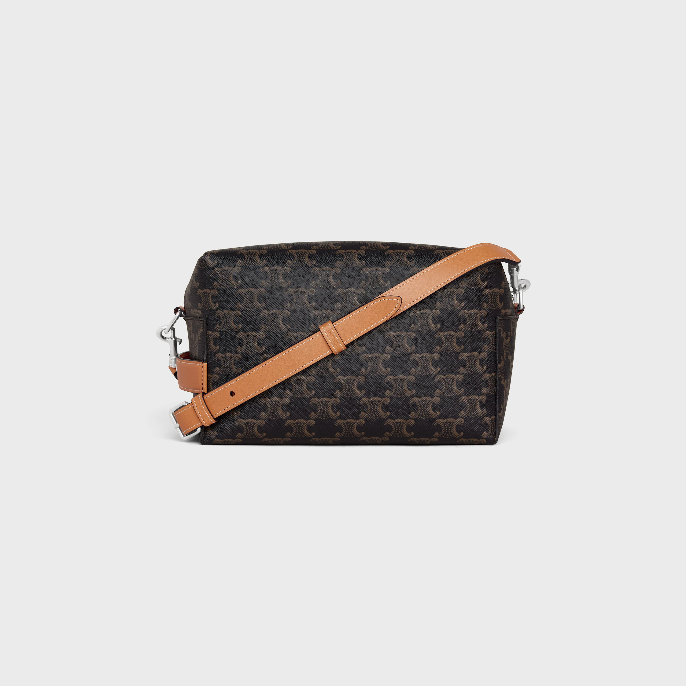CROSSBODY BAG TAKE AWAY IN TRIOMPHE CANVAS AND CALFSKIN
