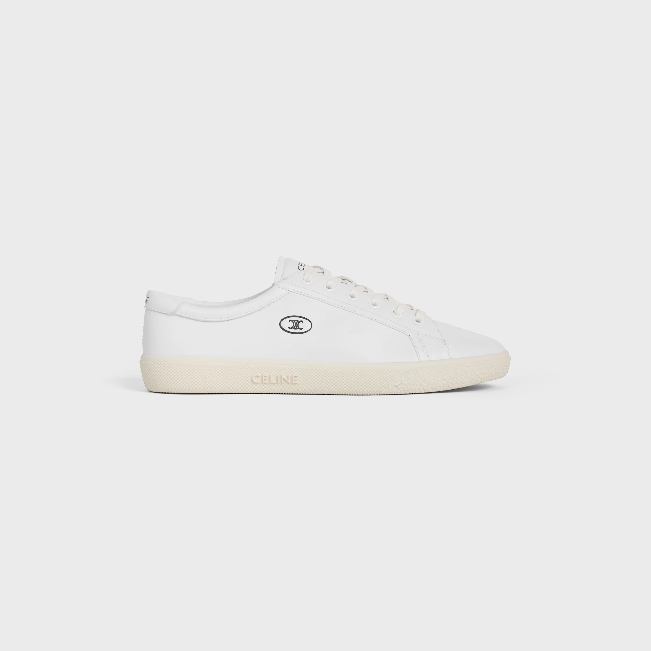 CELINE LOU LOW LACE-UP SNEAKER WITH TRIOMPHE IN LAMBSKIN