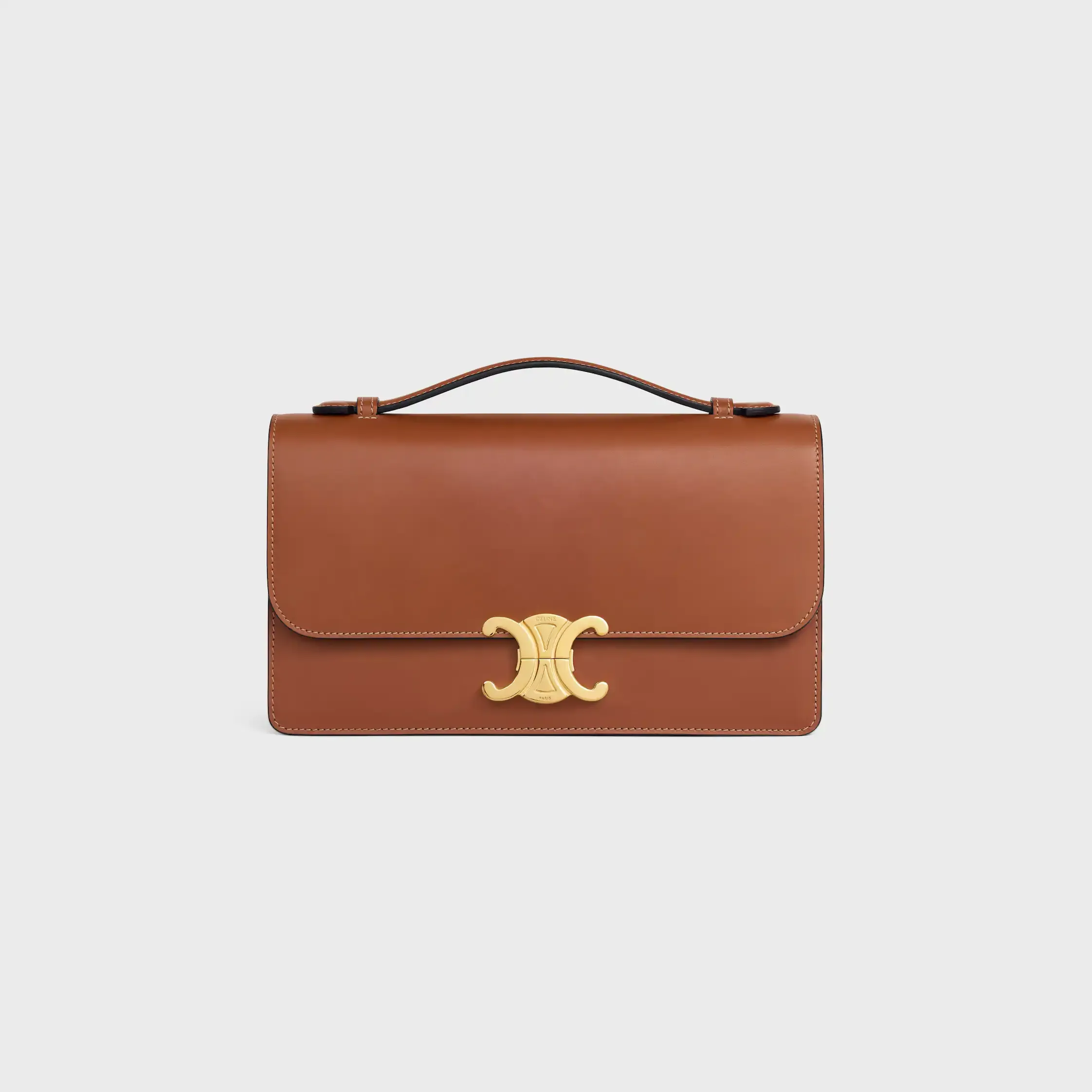 MEDIUM TRIOMPHE FOLIO IN Natural calfskin