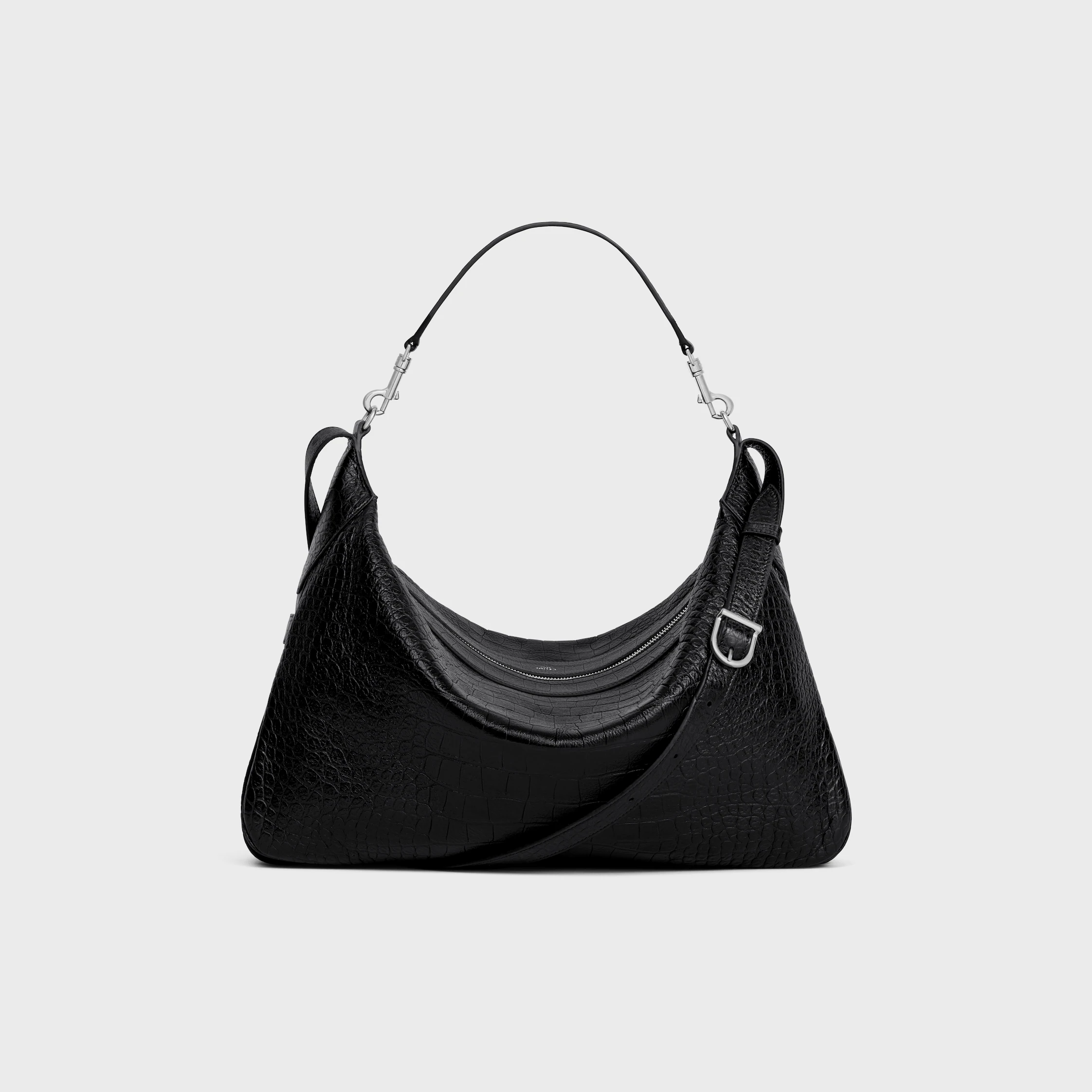 Large Strap Romy IN CROCODILE EMBOSSED DEERSKIN