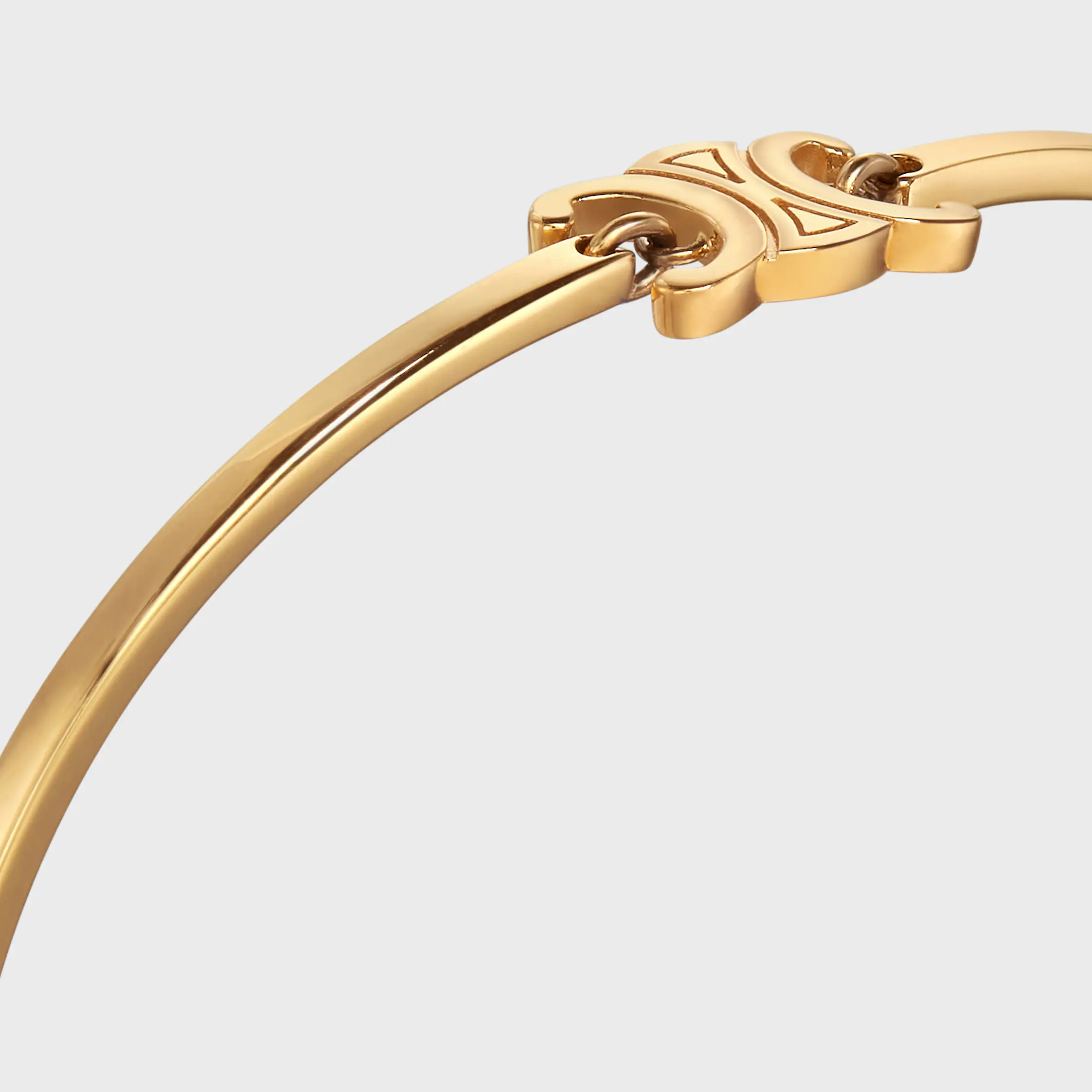 Triomphe Articulated Bracelet in Brass with Gold Finish