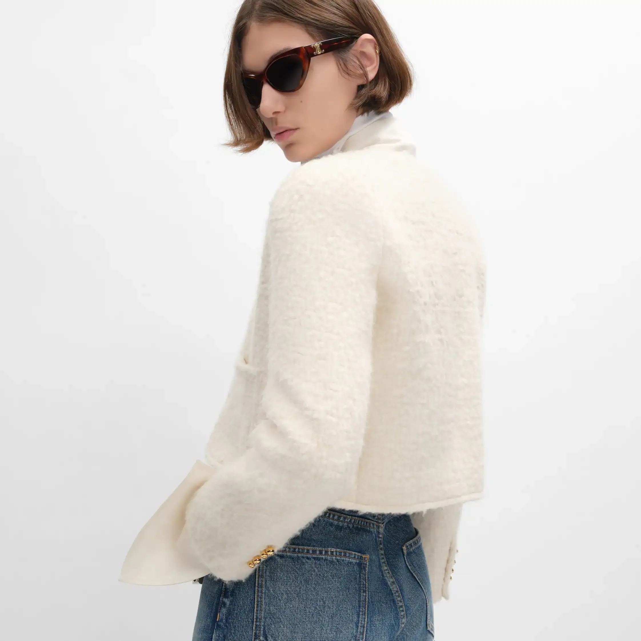 icone jacket IN cashmere and wool natté