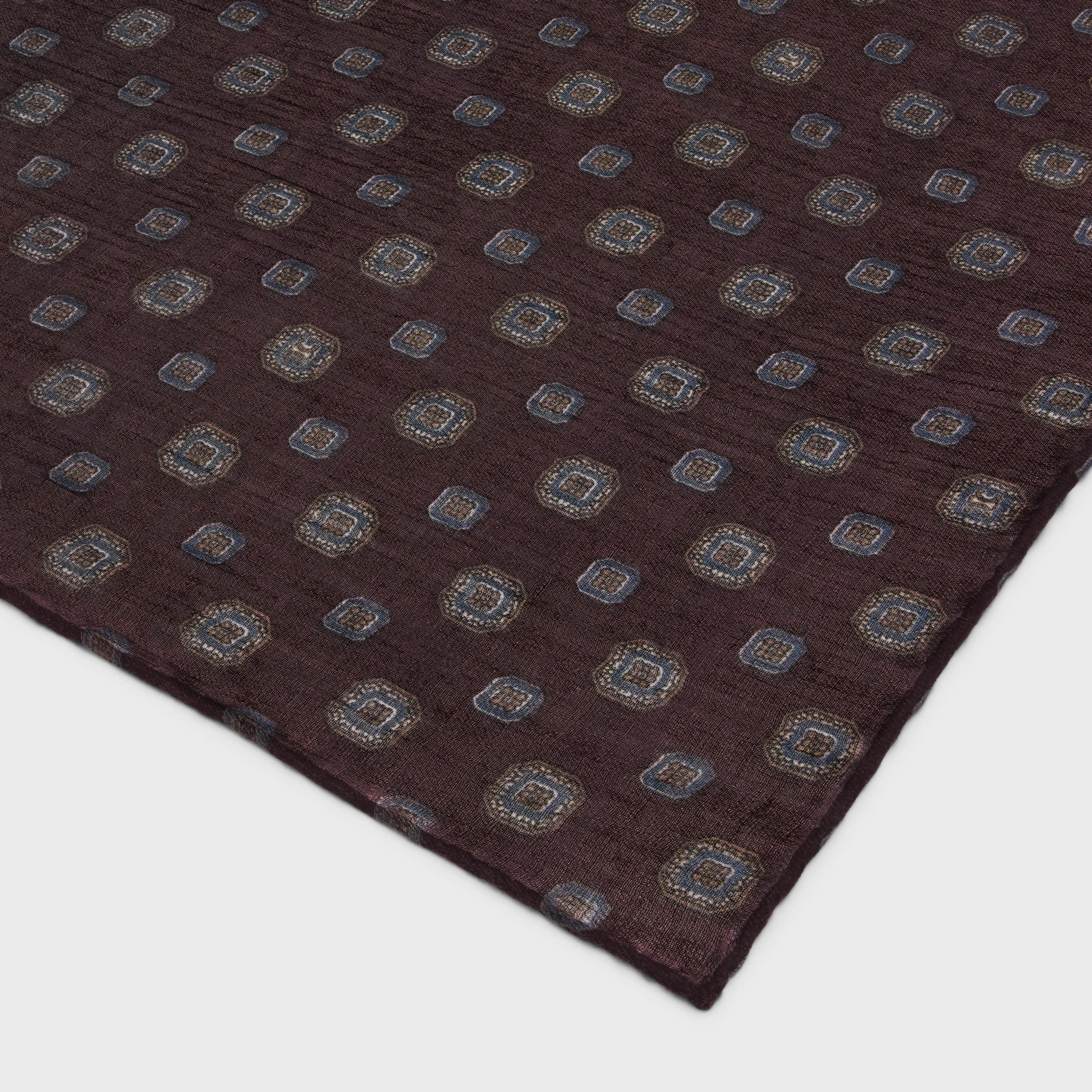 STOLE IN BISCOTTO-PRINT CASHMERE MUSLIN