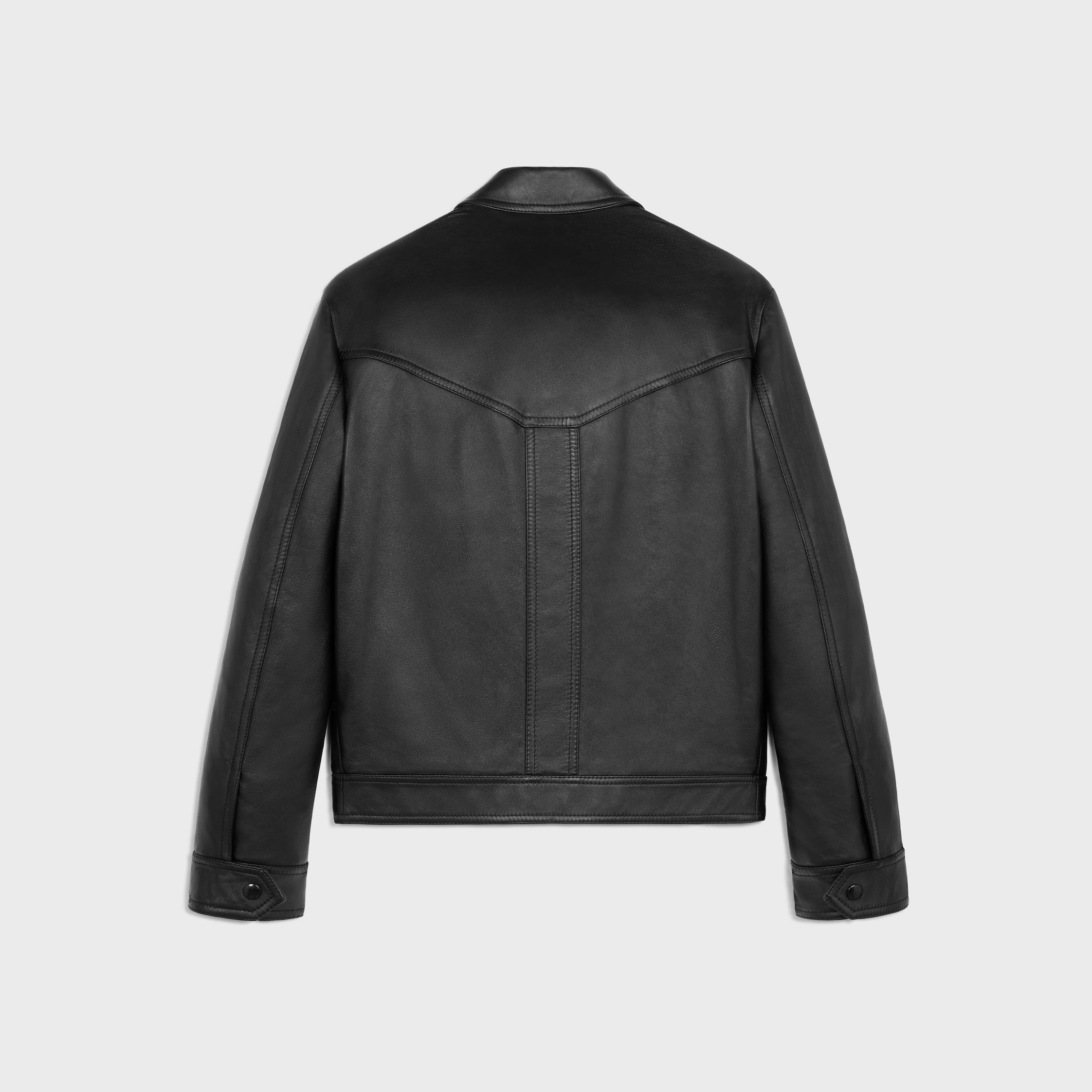 loose blouson jacket in soft lambskin