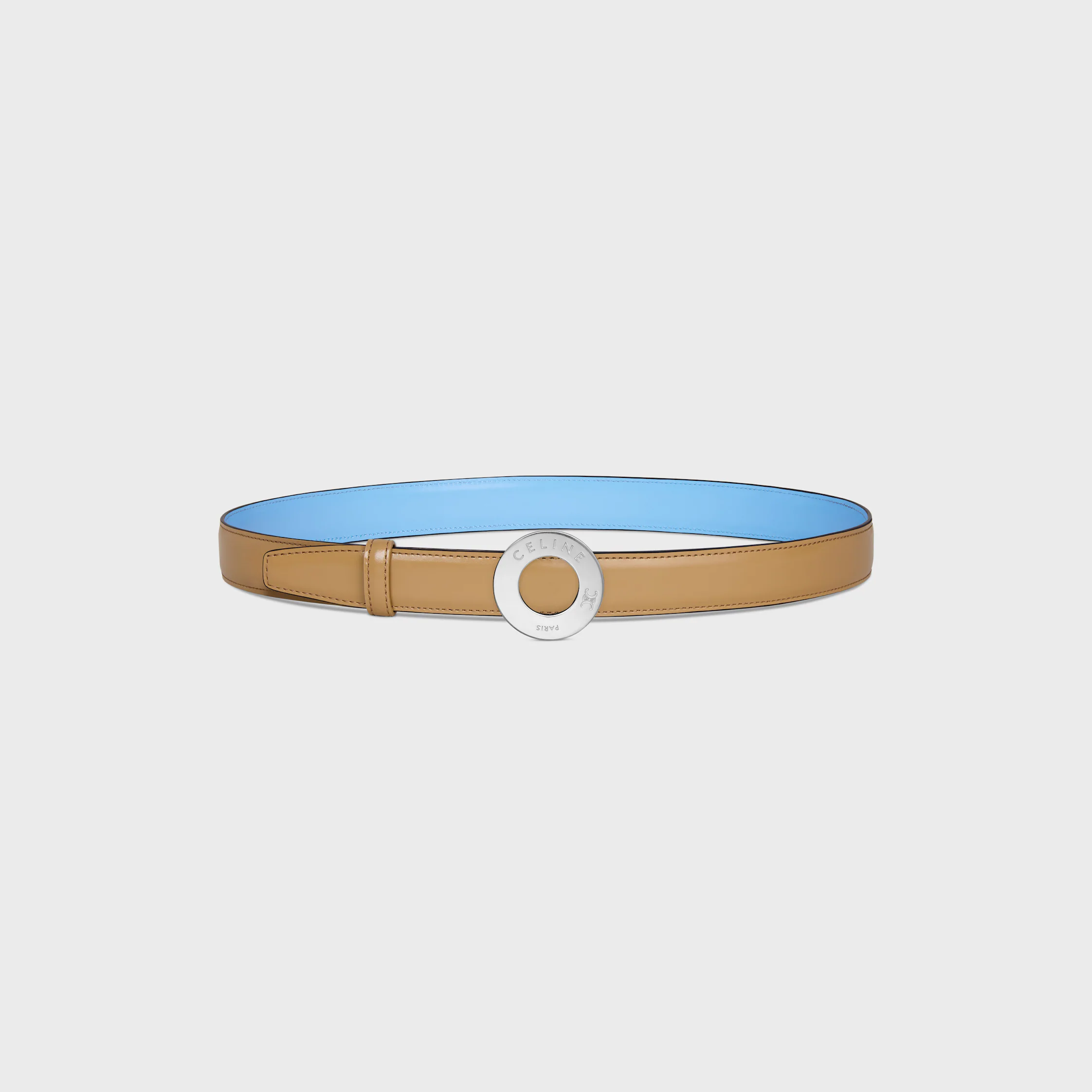 CELINE DISC BUCKLE 25MM IN METAL & Reversible Strap 25MM IN TAURILLON