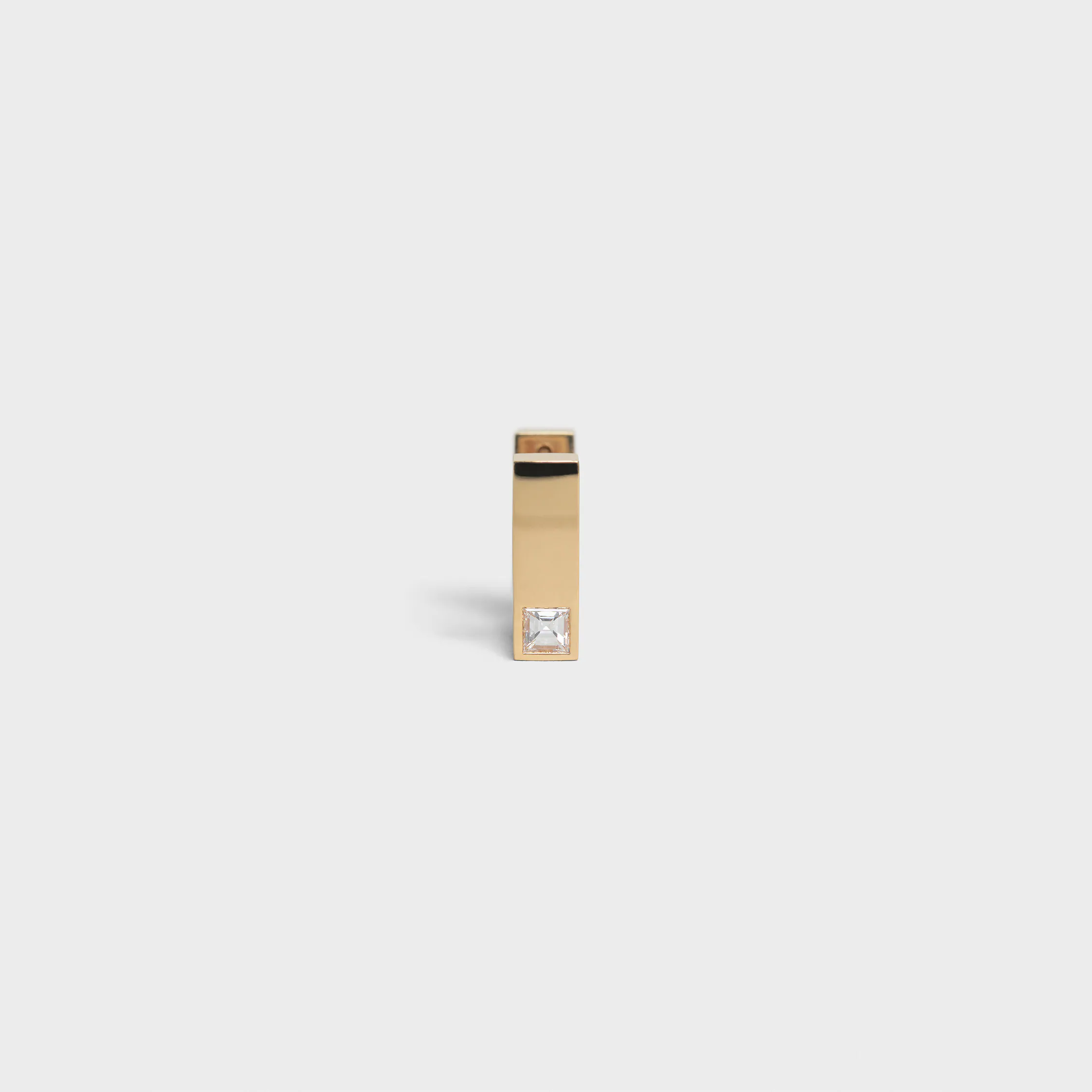 Celine Sentimental Square Earring in Yellow Gold and Diamond