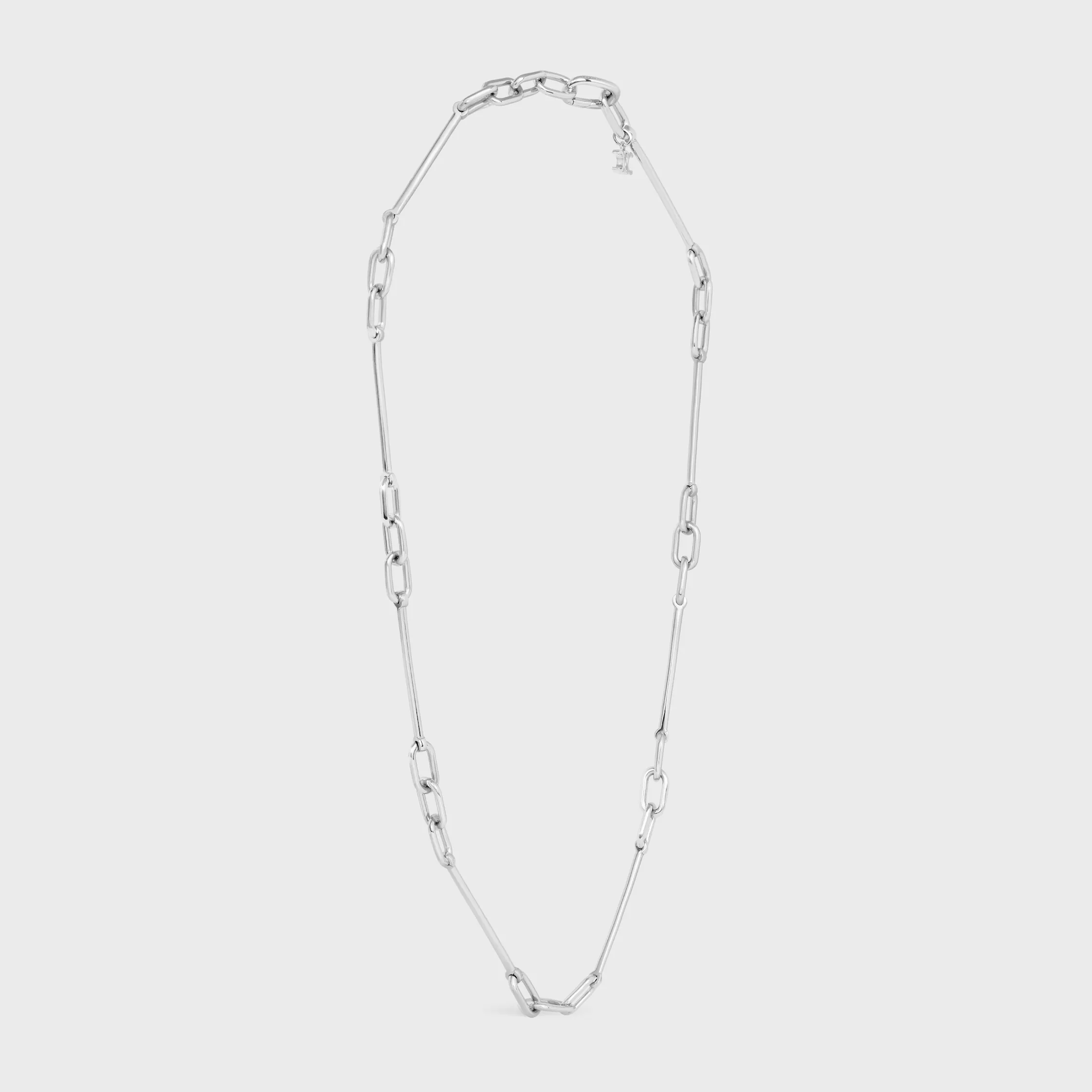 CHARMS NECKLACE IN BRASS WITH RHODIUM FINISH