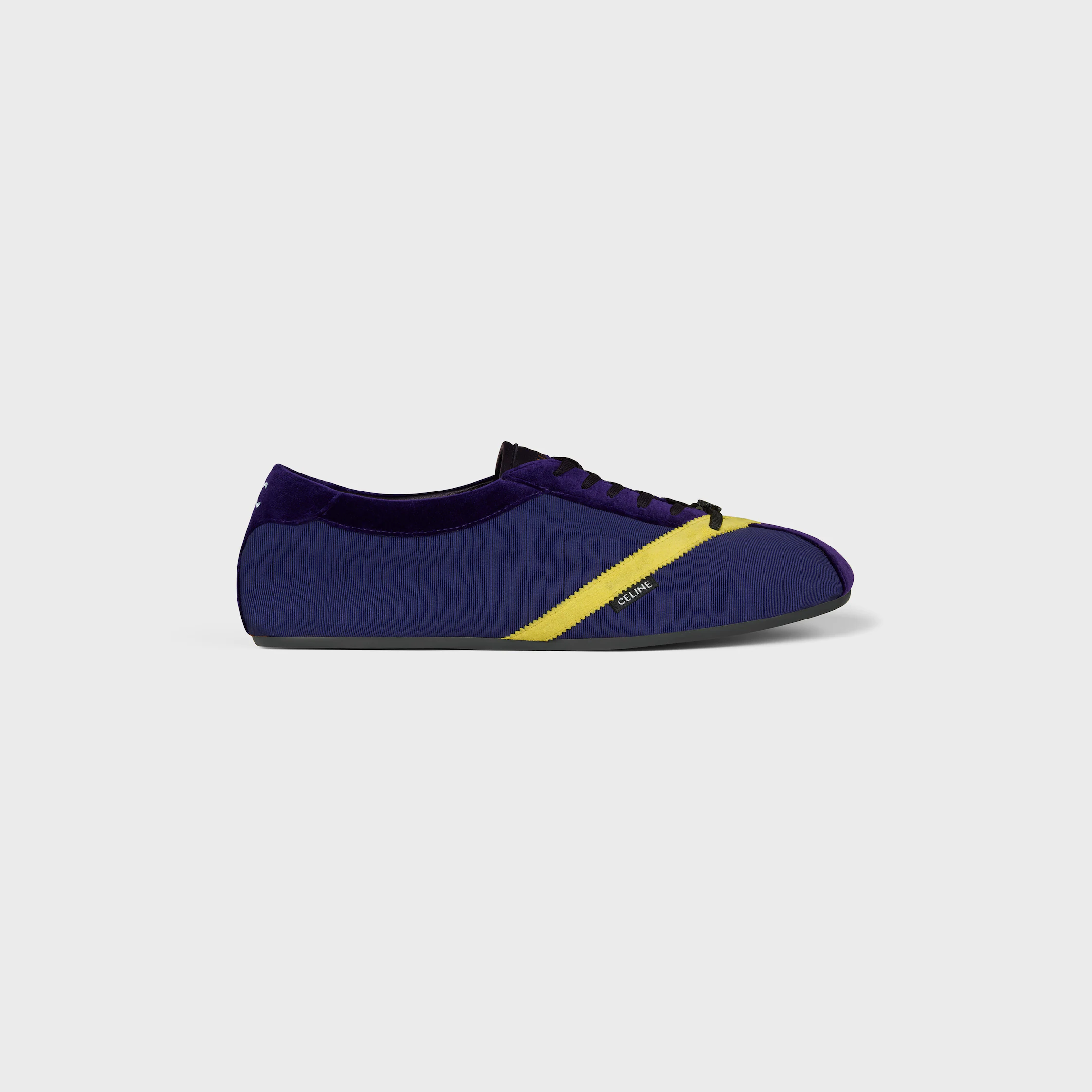 THE FLAT SNEAKER IN GROS GRAIN, VELVET, SUEDE CALFSKIN AND LAMBSKIN