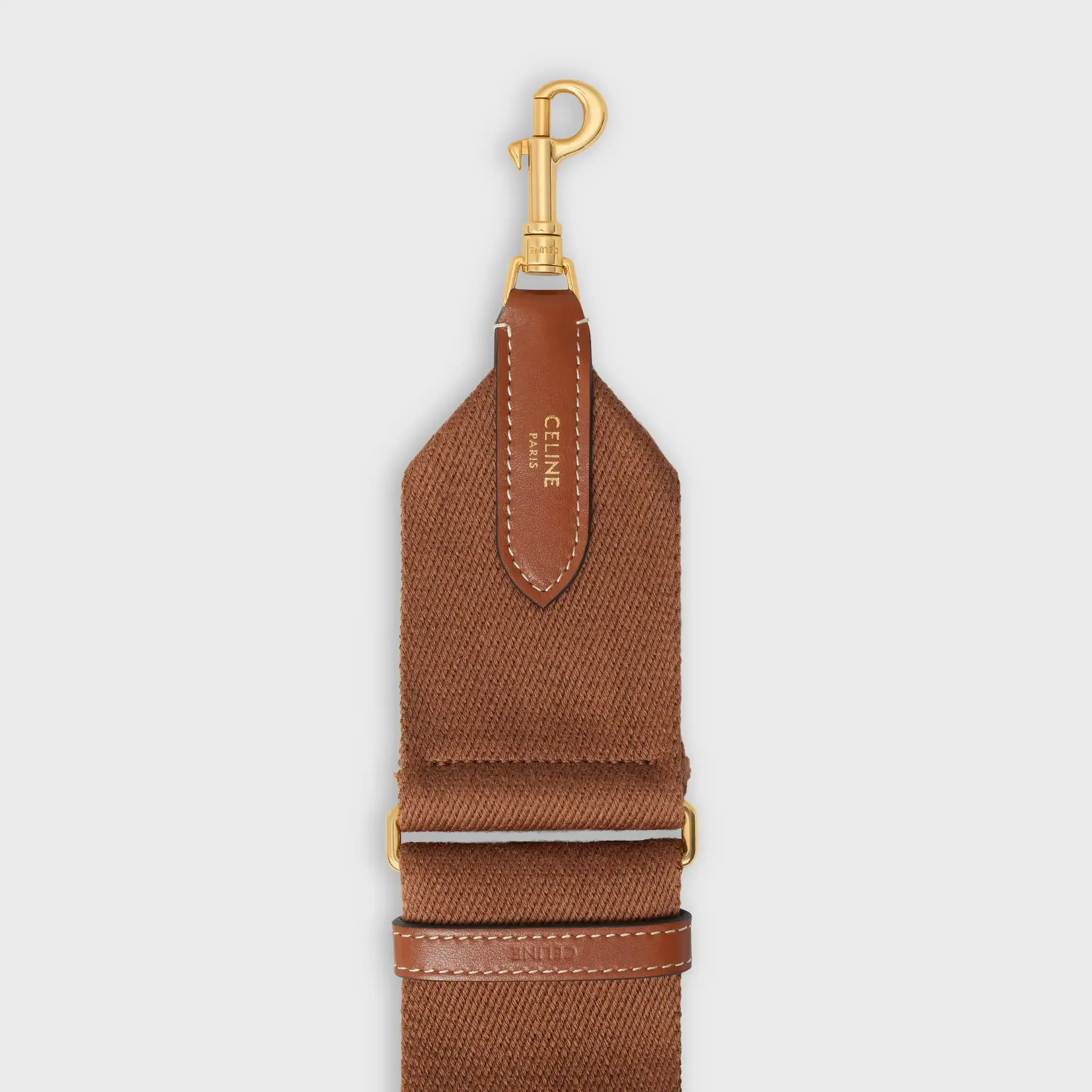 adjustable strap in wool with GOLD FINISHING
