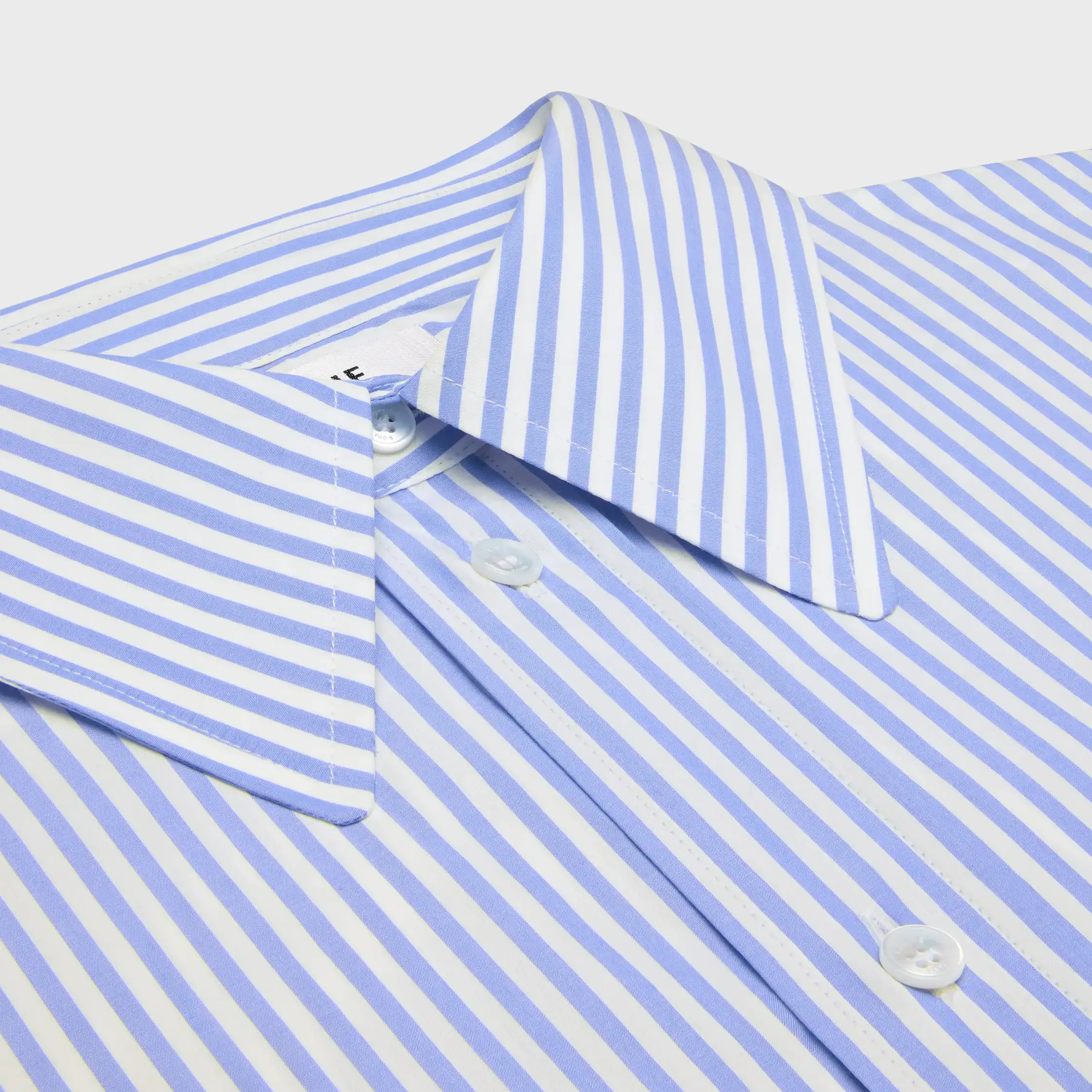 cropped shirt IN striped cotton poplin