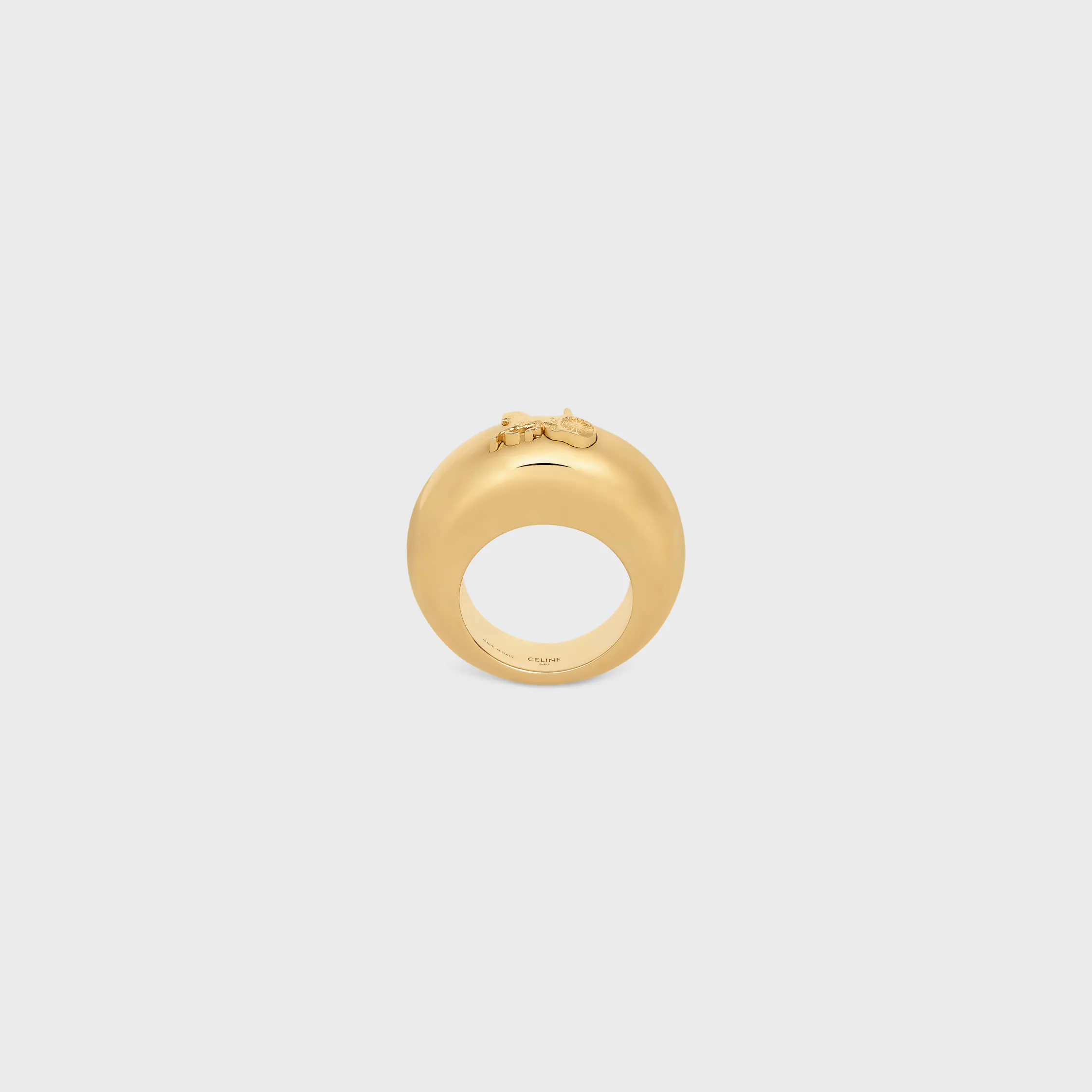 Celine Sulky Ring in Brass with Gold Finish