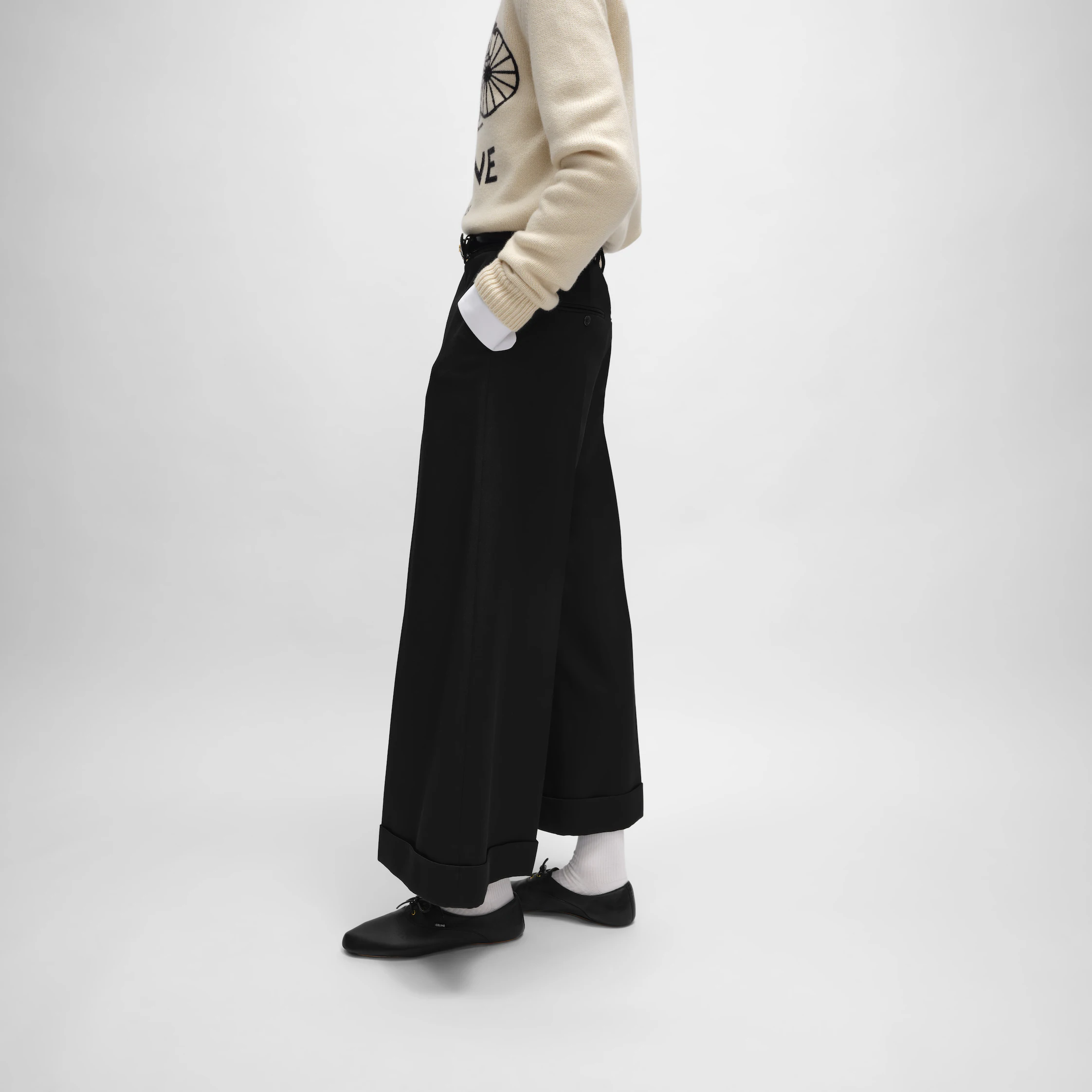 dock trousers IN wool and mohair gabardine